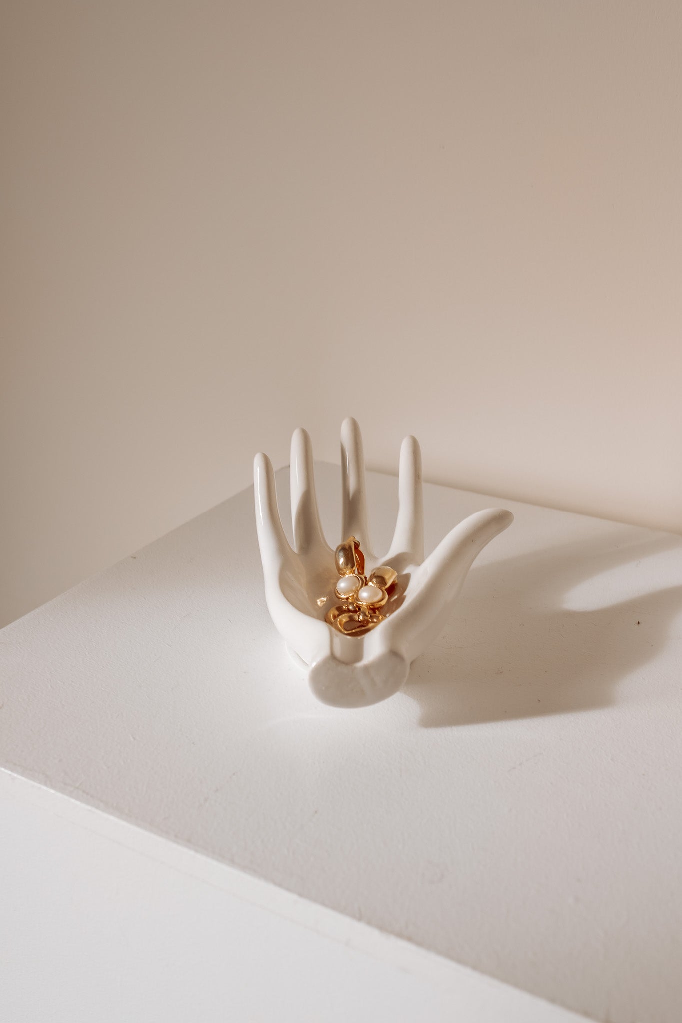 Vintage porseleinen hand catch-all schaaltje