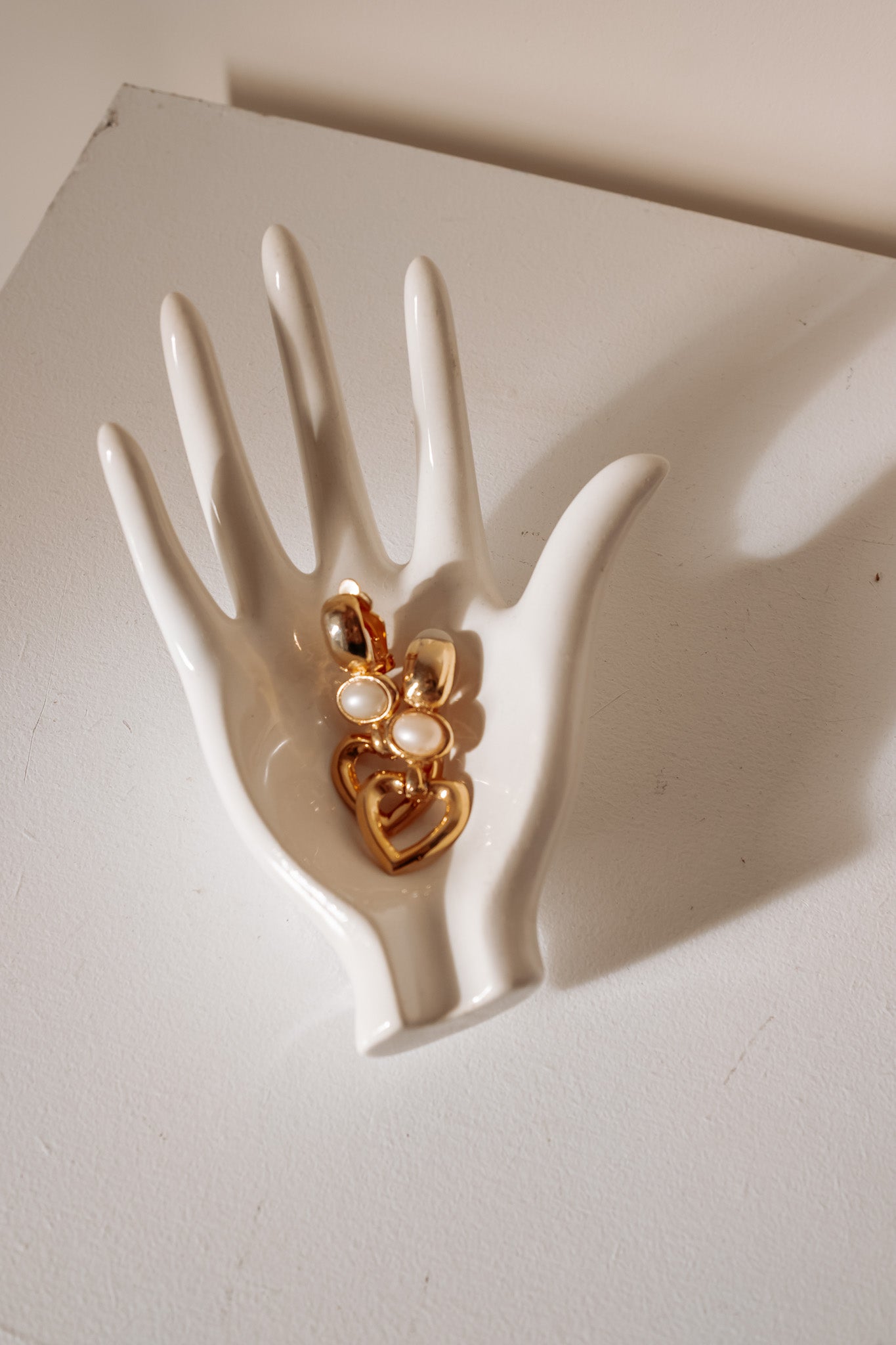 Vintage porseleinen hand catch-all schaaltje