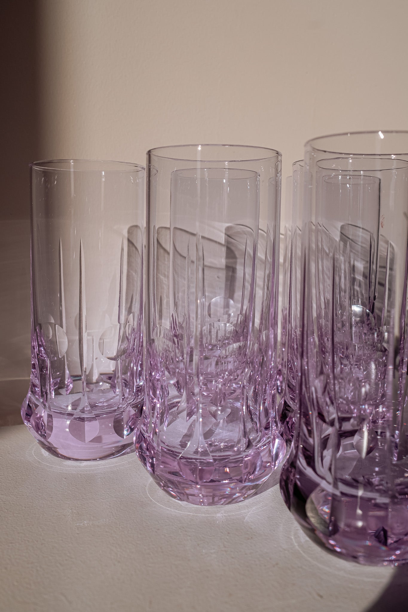 Italian Space Age long drink glasses