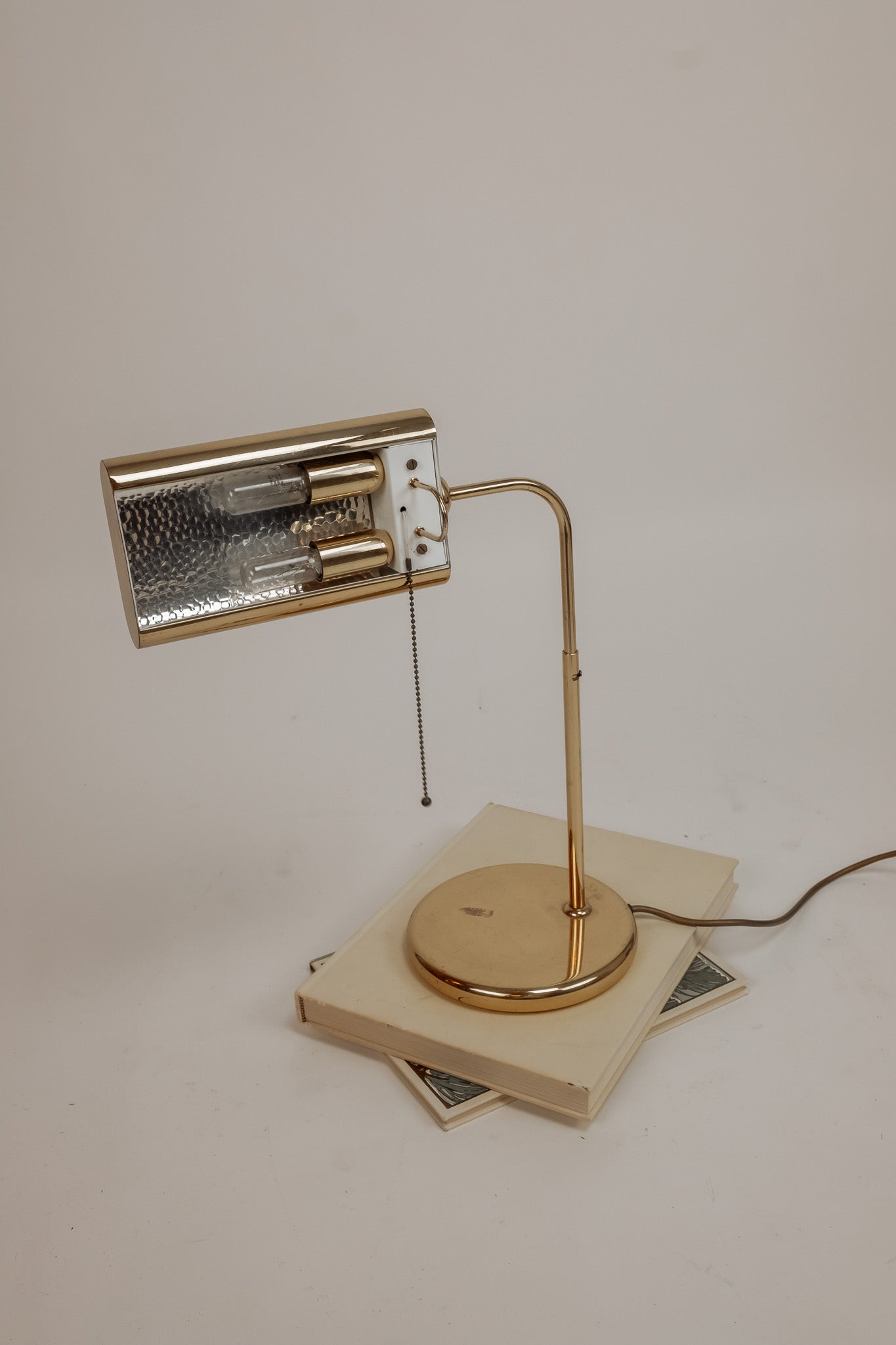 Vintage messing bureaulamp van Sölken Leuchten, jaren 70