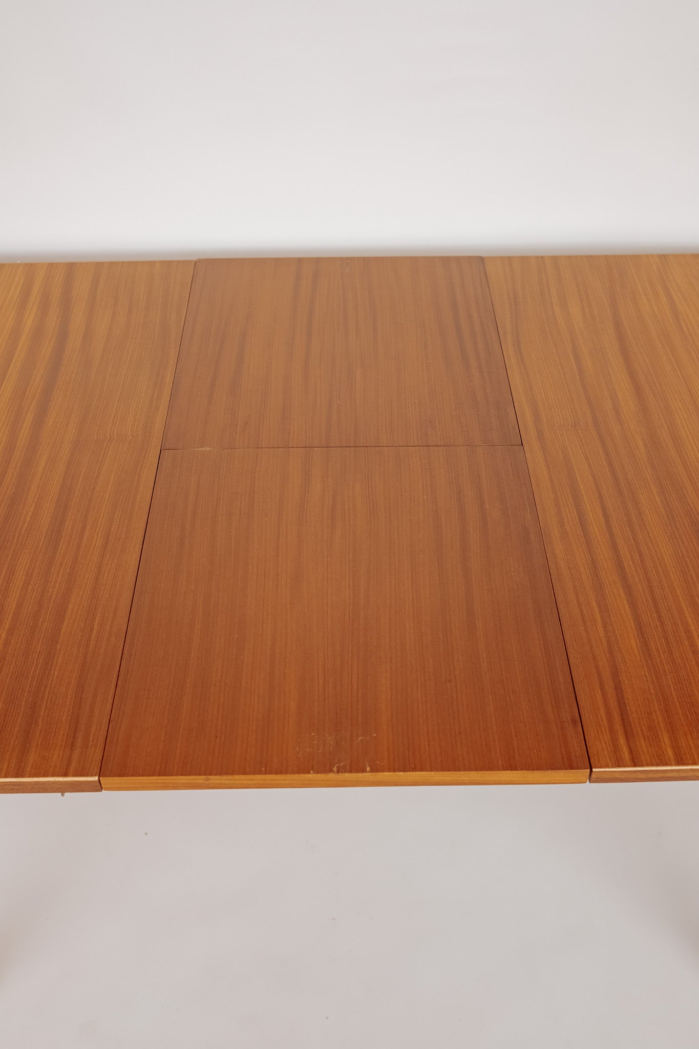 Uitschuifbare vintage eettafel met ronde hoeken, jaren 60