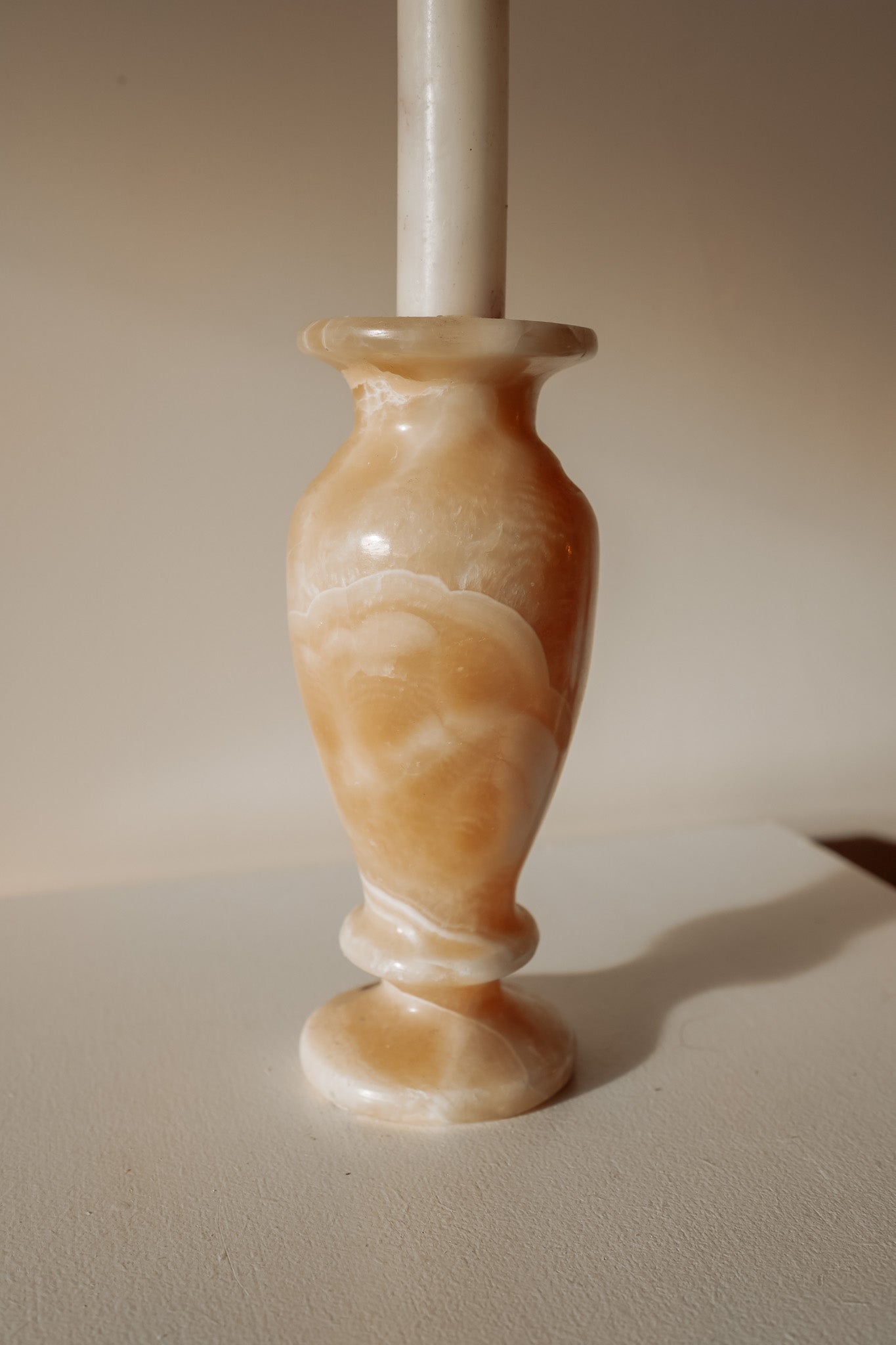 Albasten vintage kandelaar