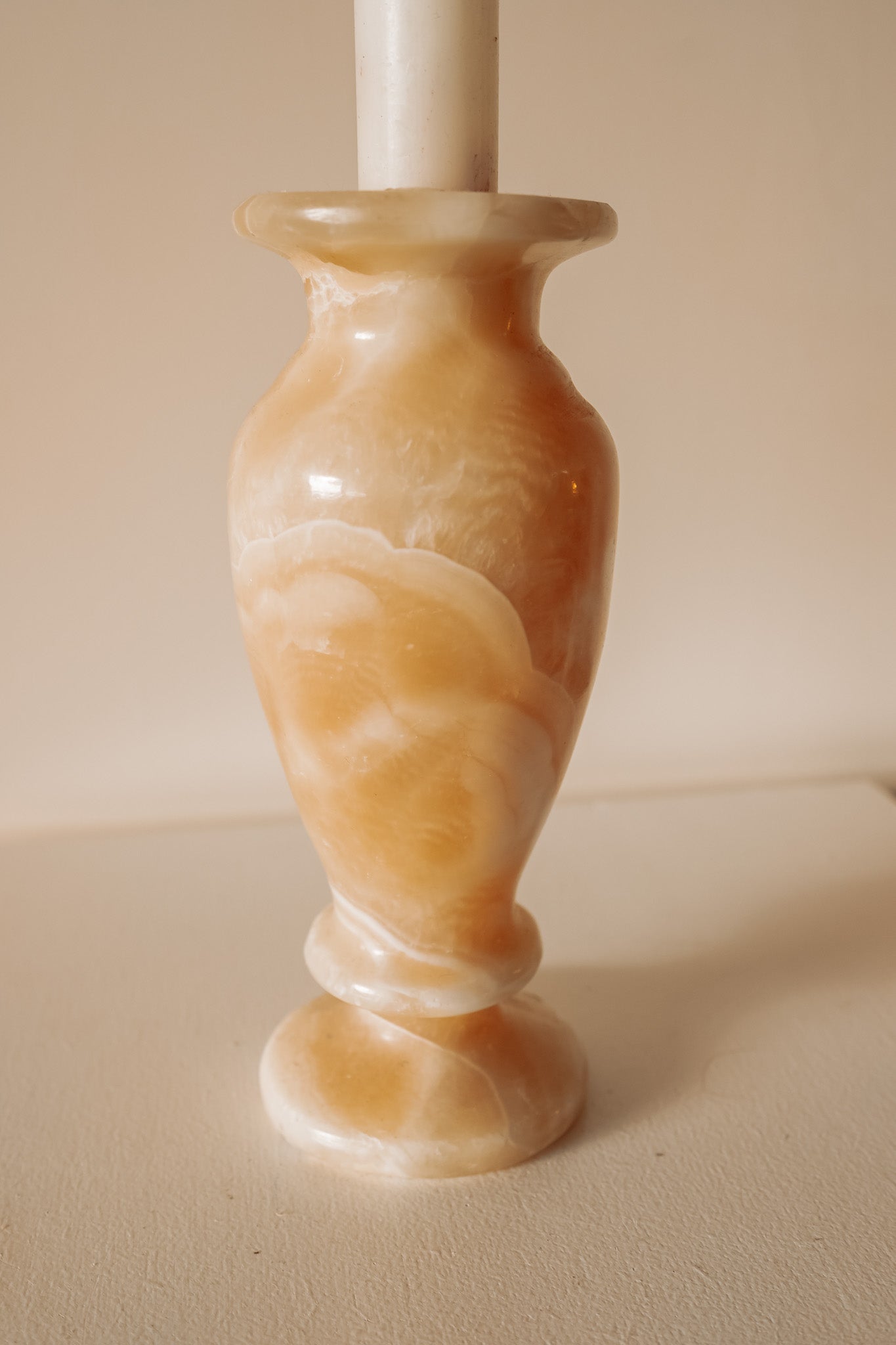 Albasten vintage kandelaar