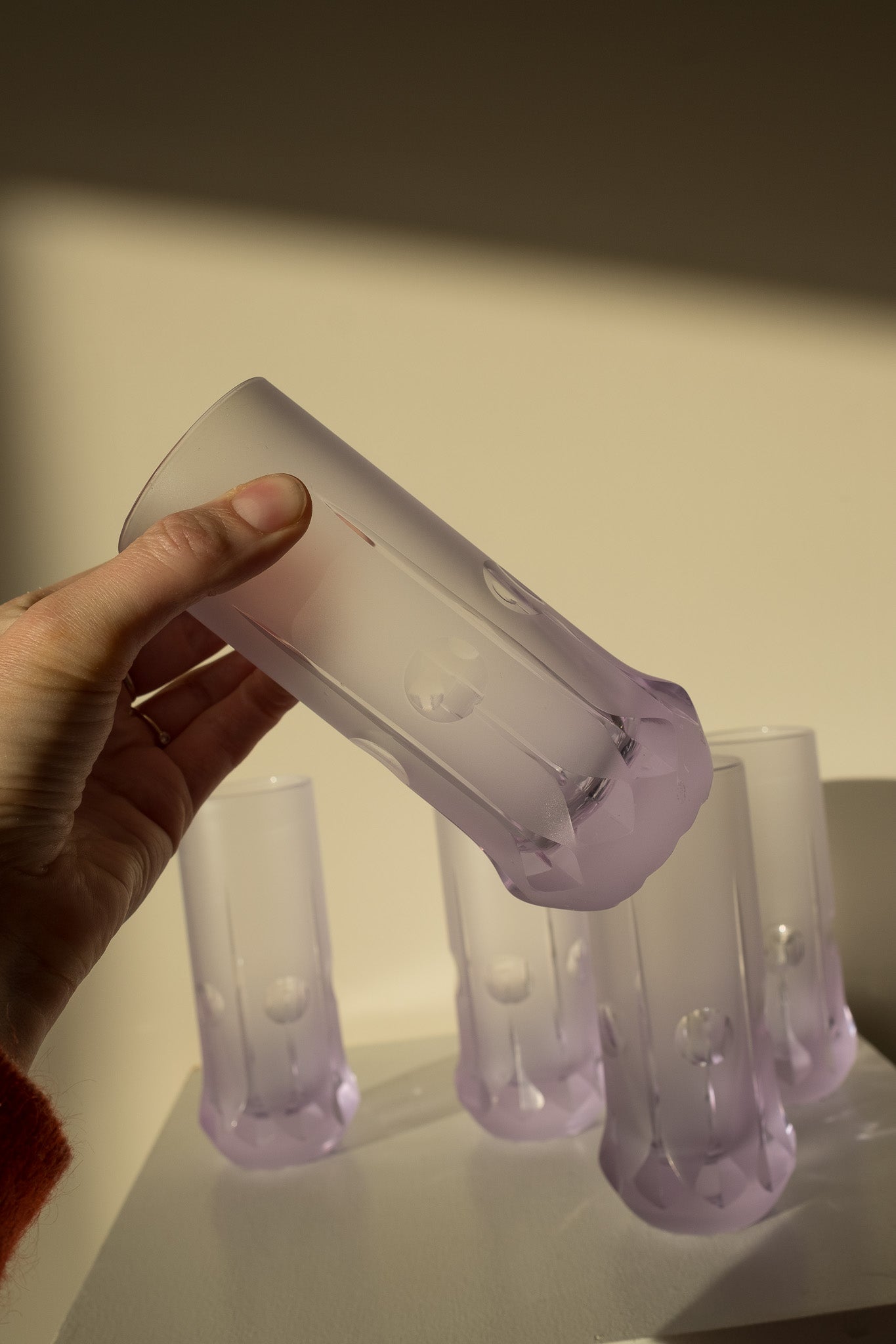 Italian Space Age long drink glasses