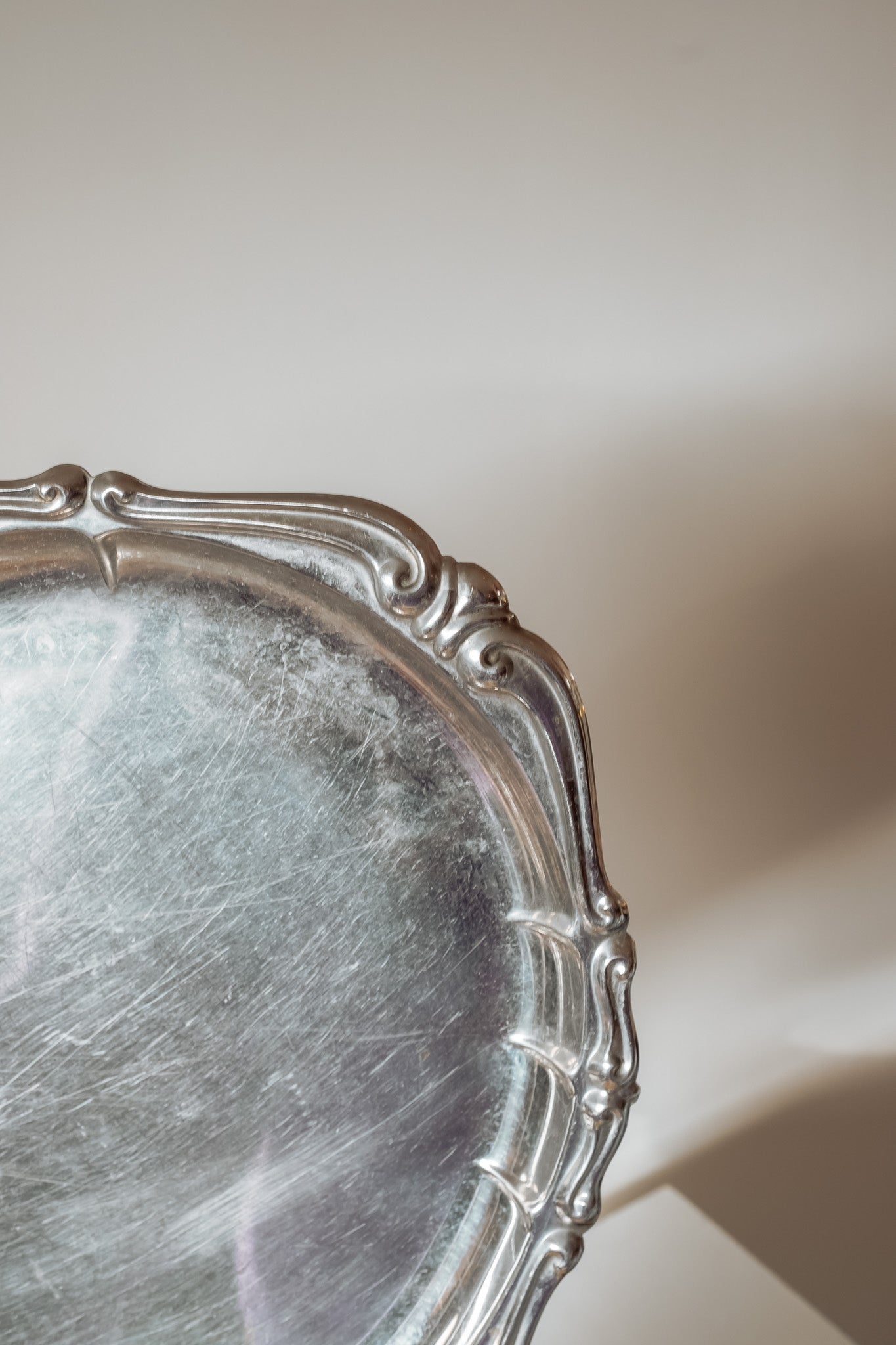 Set van 2 vintage rvs serveerschalen