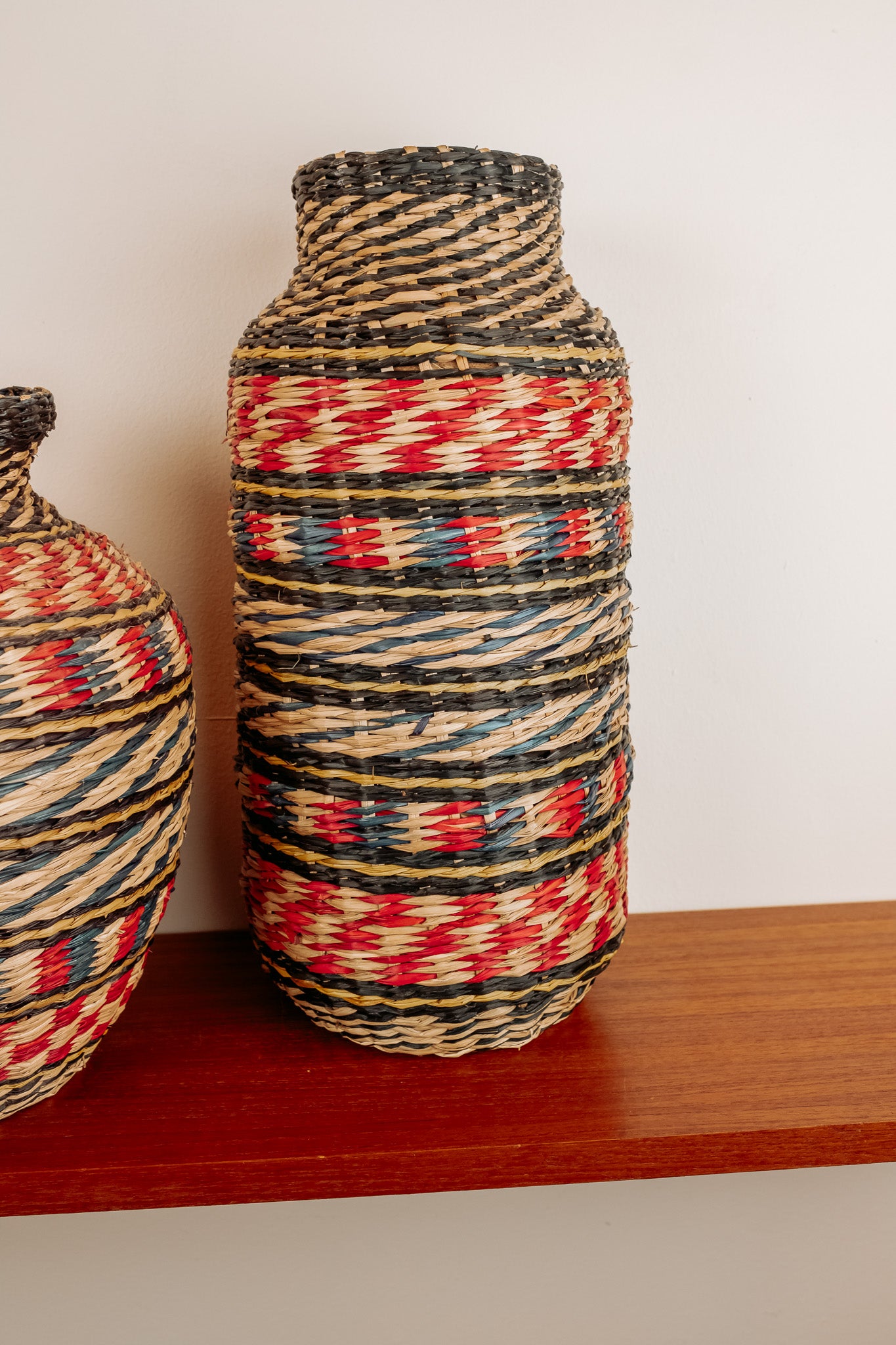 Set van 2 boho gevlochten vazen