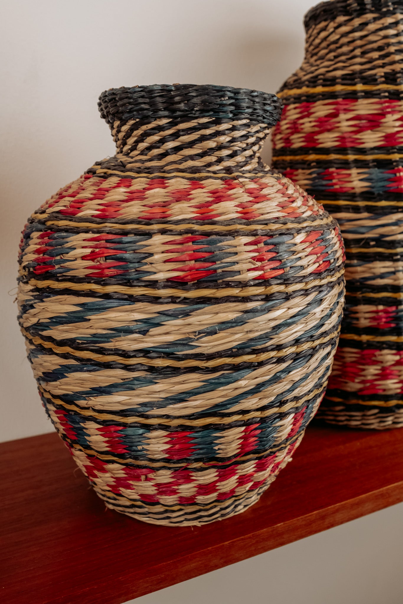 Set van 2 boho gevlochten vazen