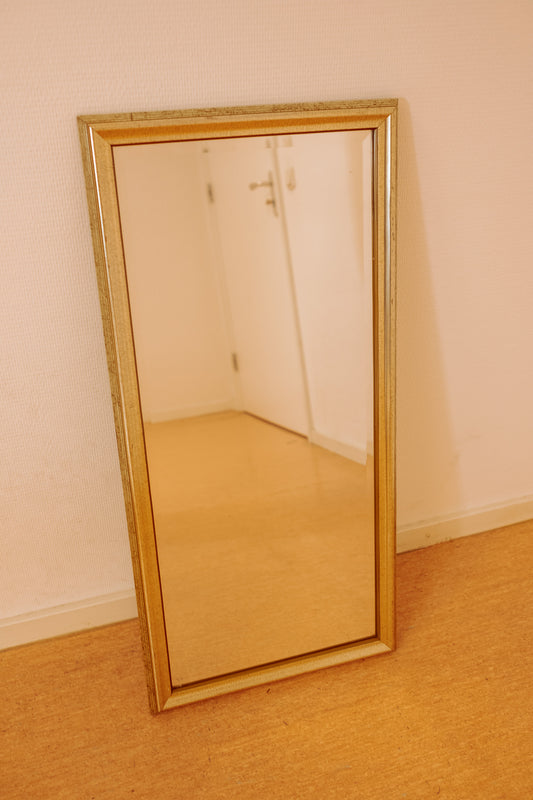 Vintage gold-colored (full-length) mirror (87x41cm) 