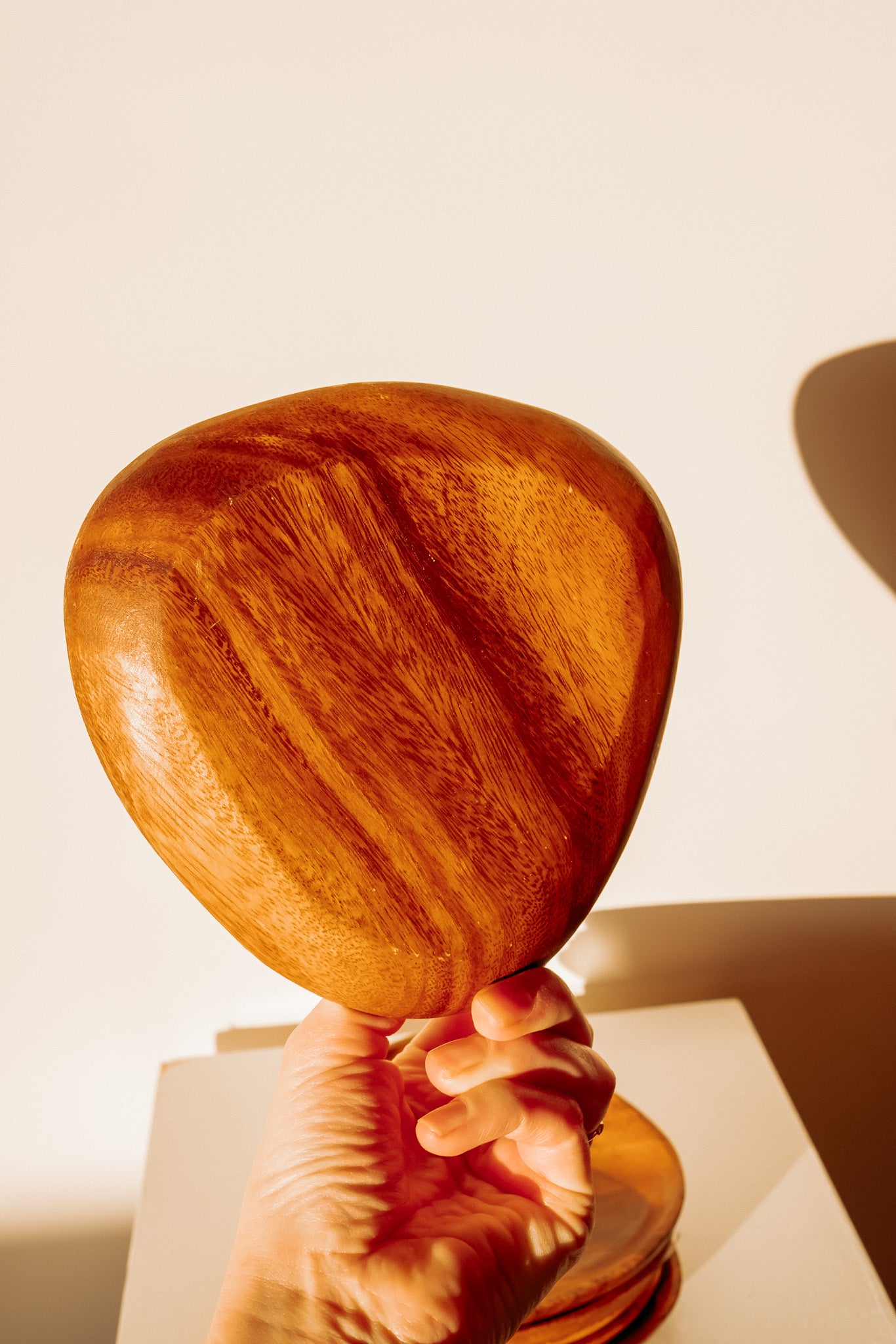 6x houten gebaksbordjes