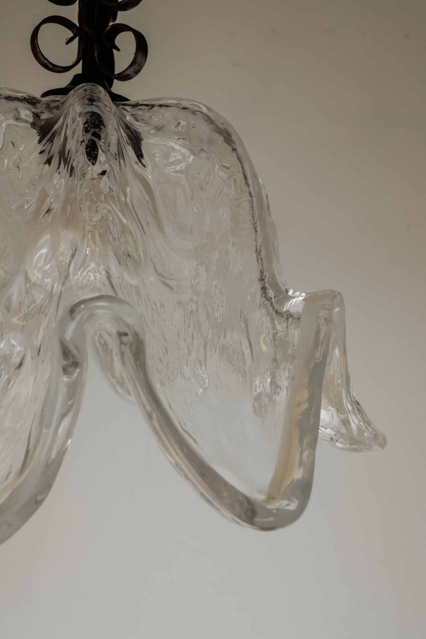 Vintage Murano glazen hanglamp uit Italië, jaren 70