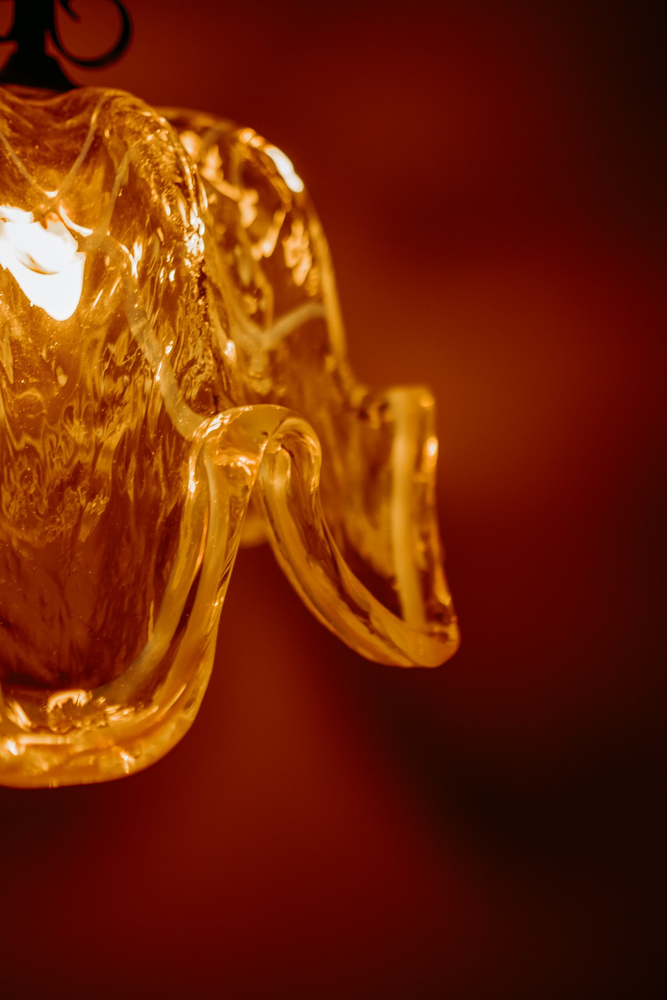 Vintage Murano glazen hanglamp uit Italië, jaren 70