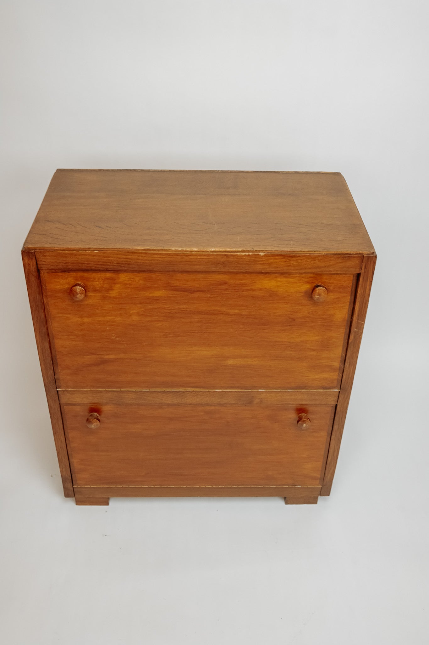 Vintage houten schoenenkastje