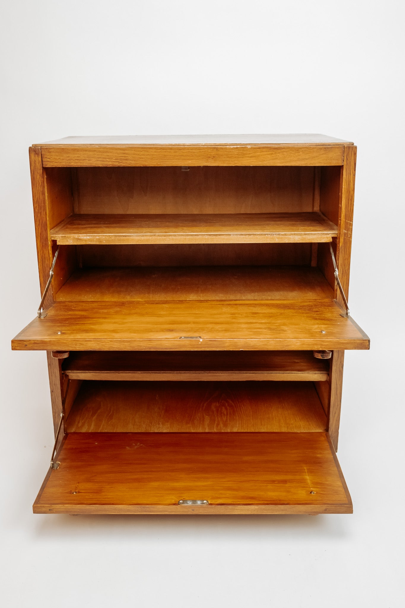 Vintage houten schoenenkastje