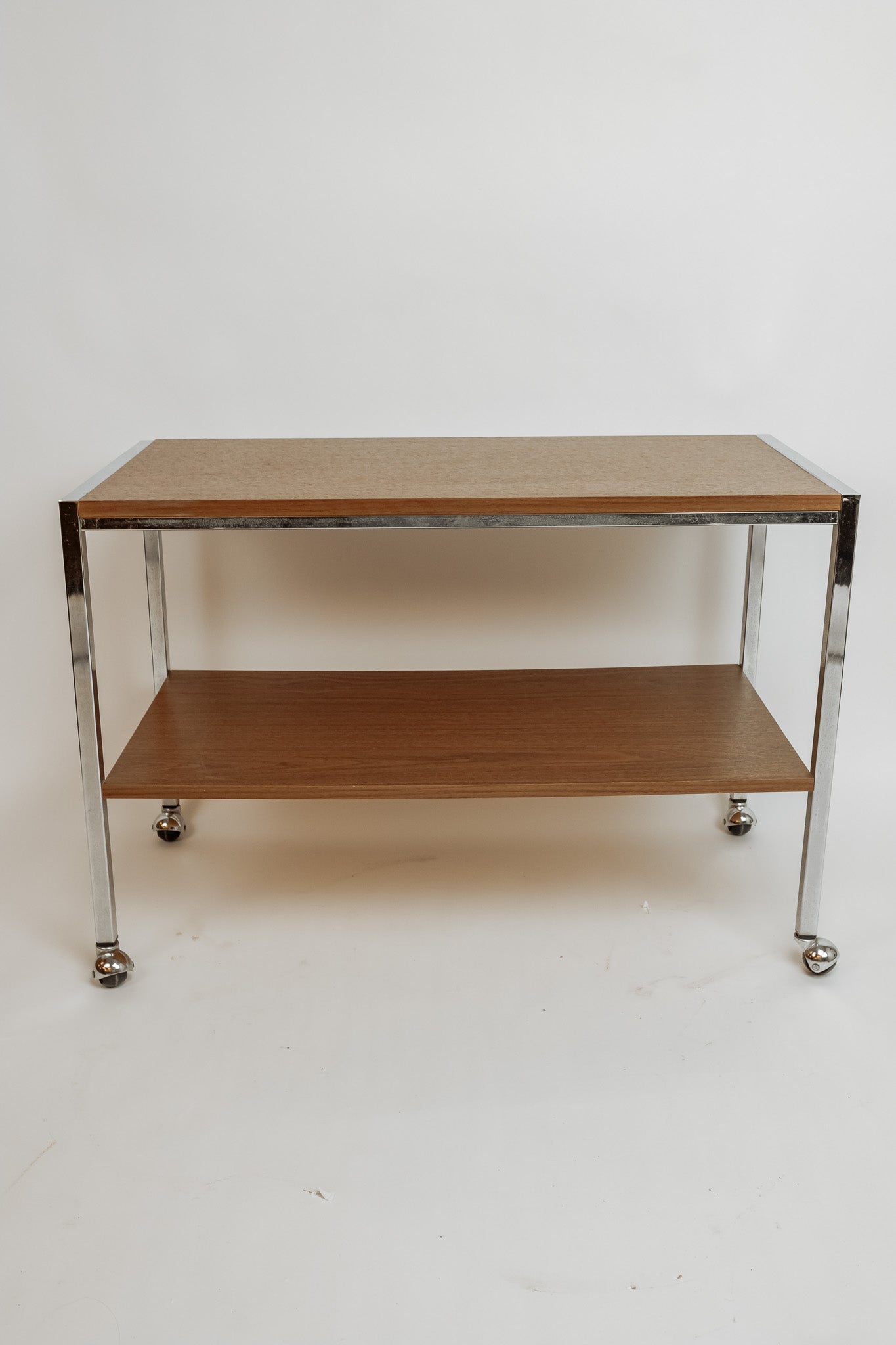 Vintage bar trolley, jaren 70 - Hout en chroom