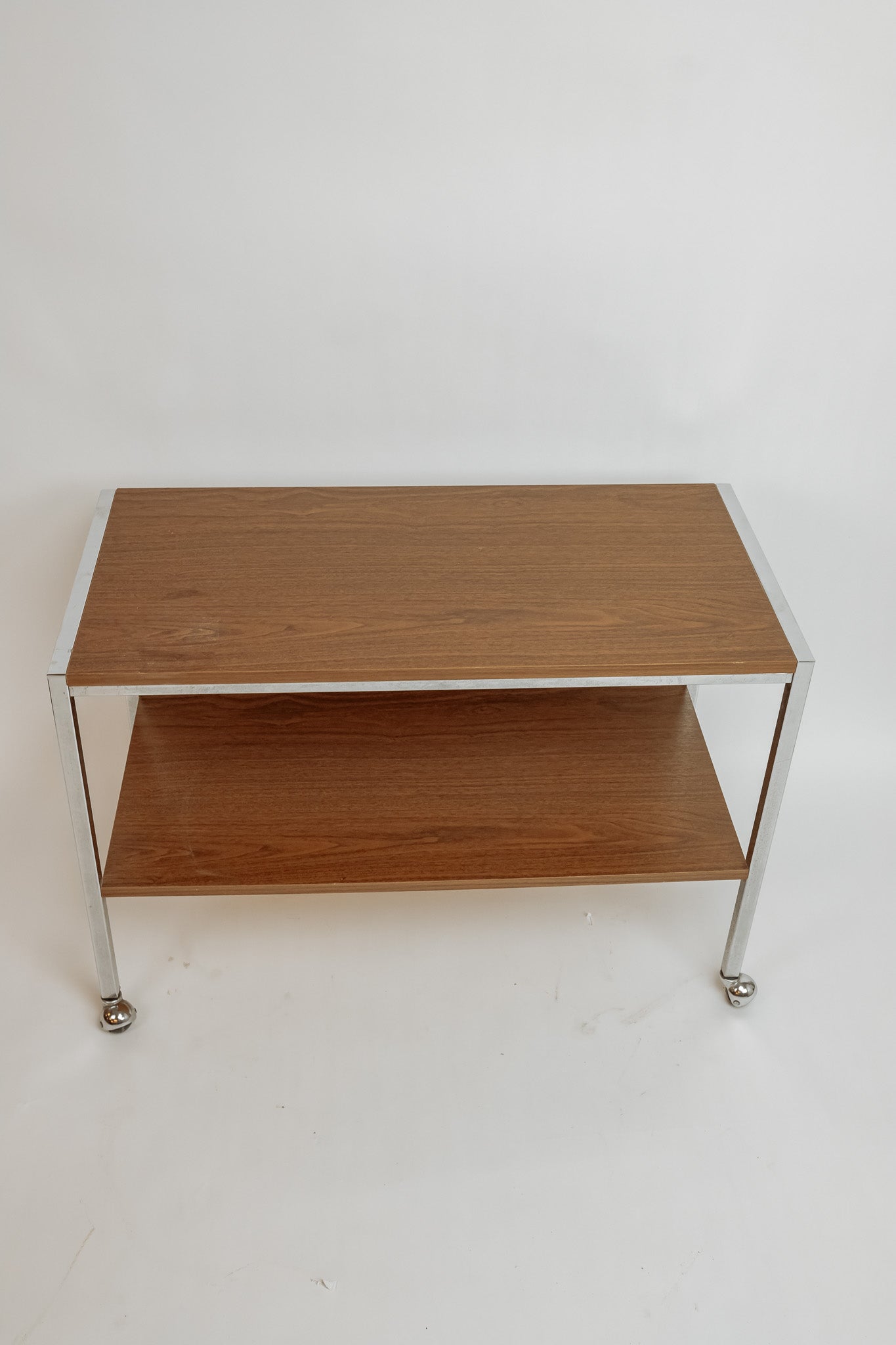 Vintage bar trolley, jaren 70 - Hout en chroom