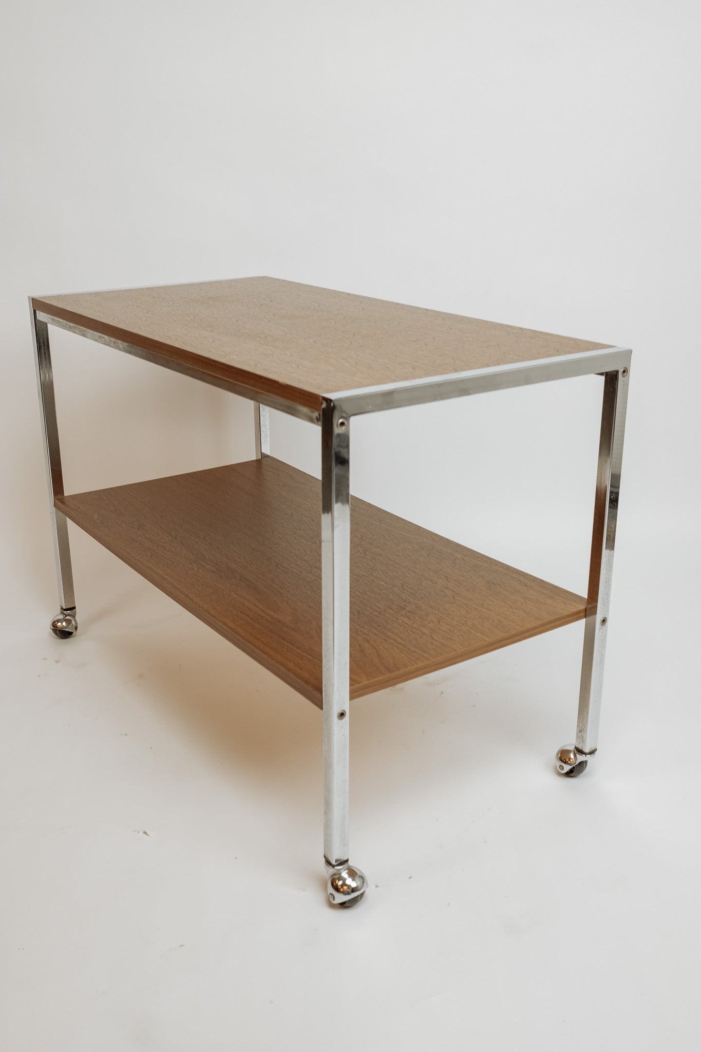 Vintage bar trolley, jaren 70 - Hout en chroom