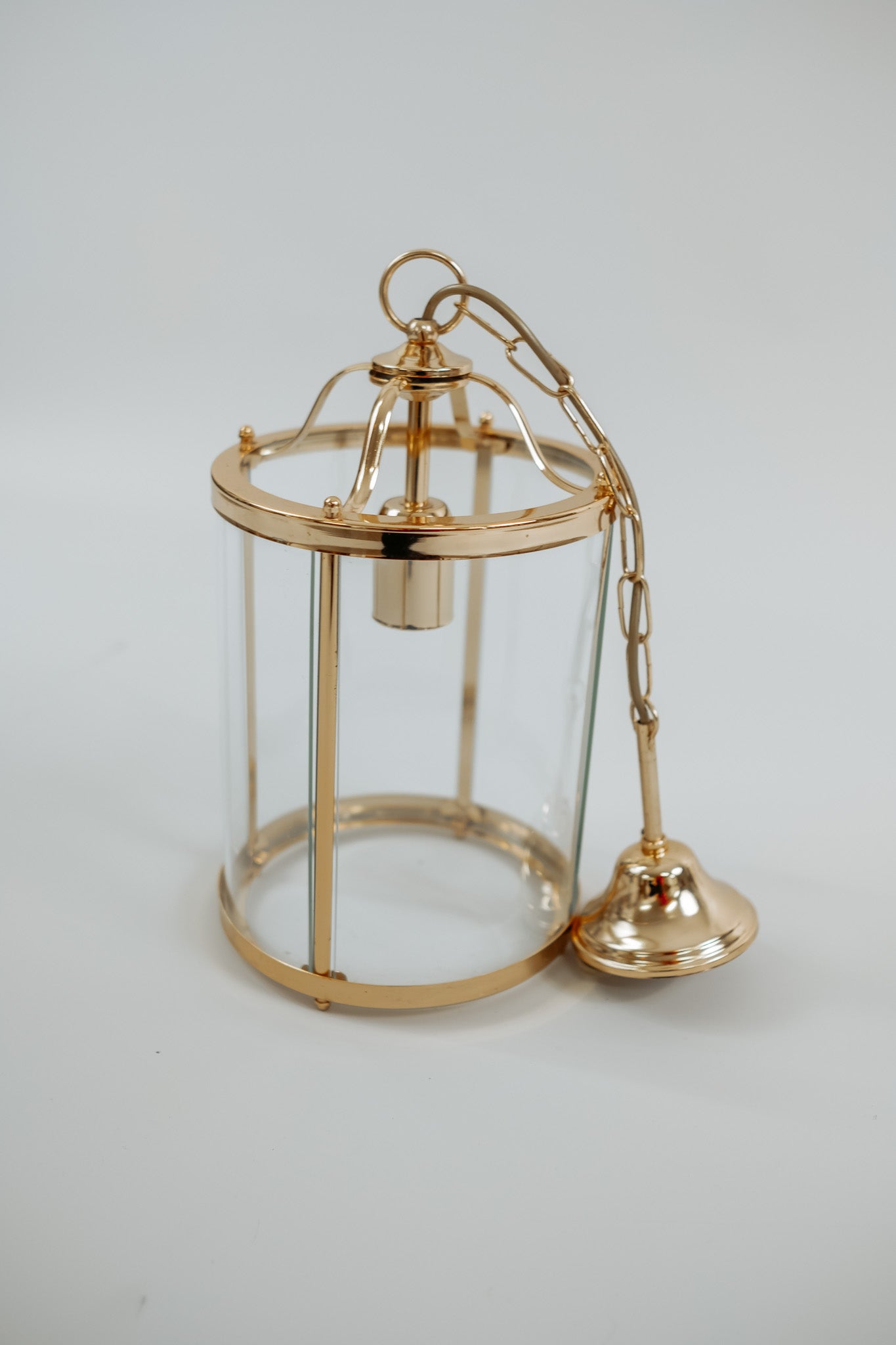 Brass/glass hall lamp