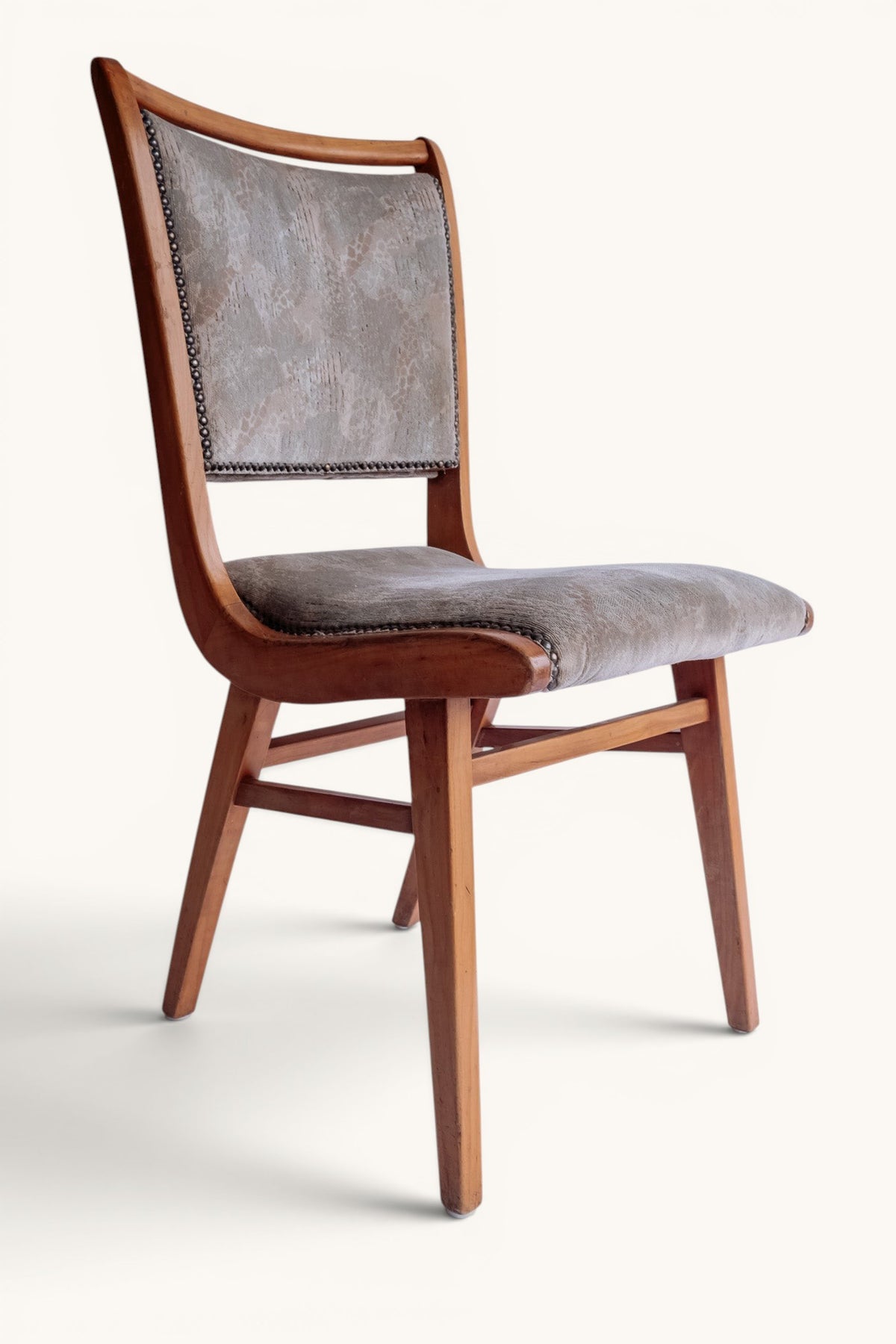 Set van 4 vintage houten eetkamerstoelen