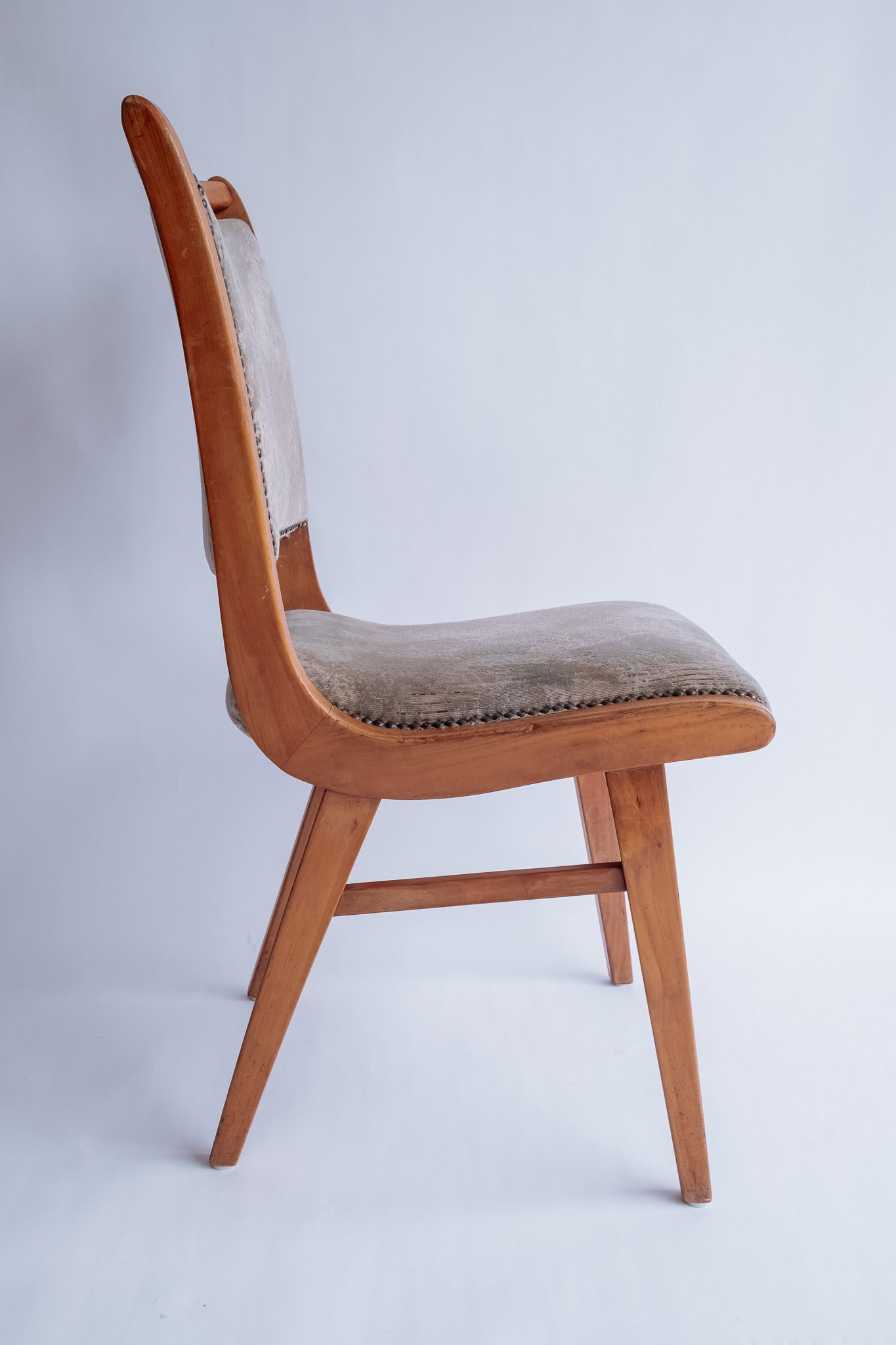 Set van 4 vintage houten eetkamerstoelen