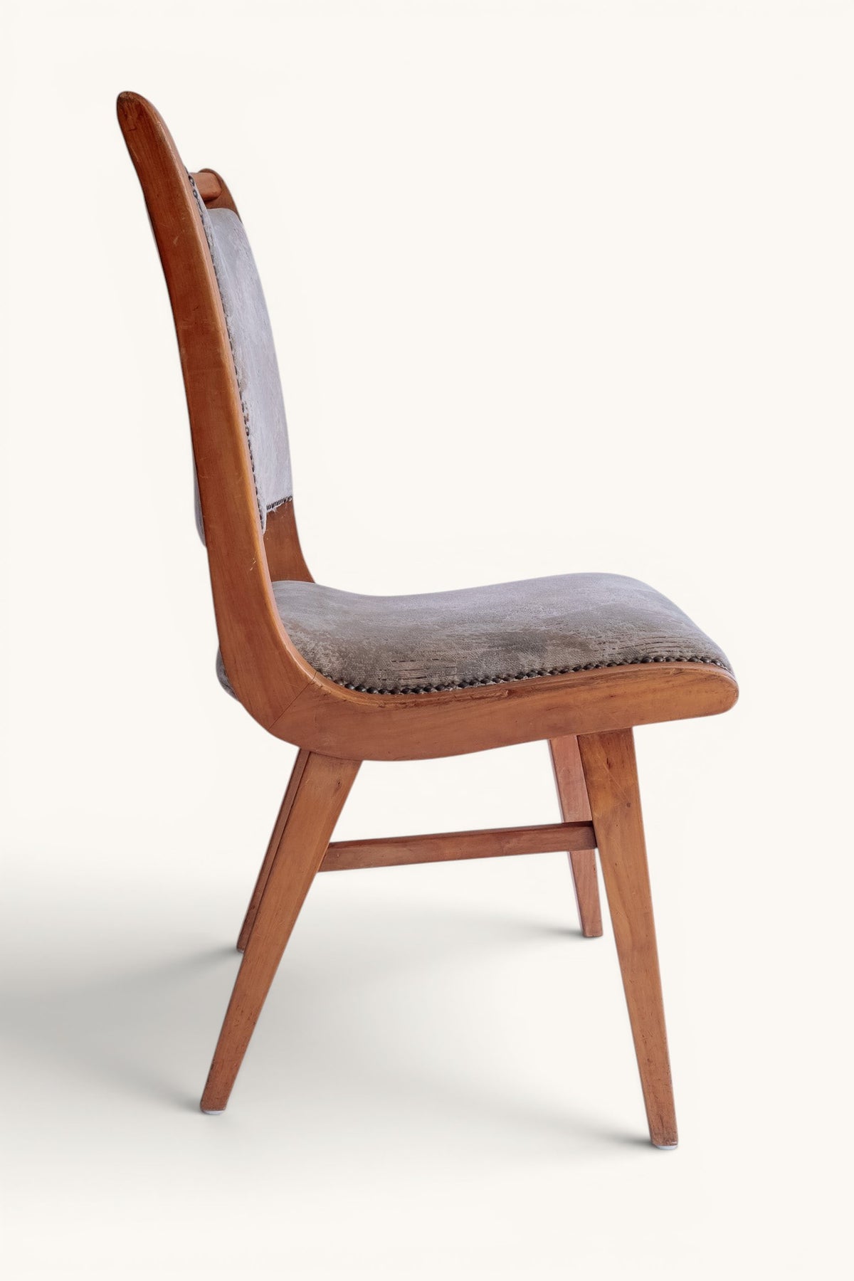 Set van 4 vintage houten eetkamerstoelen