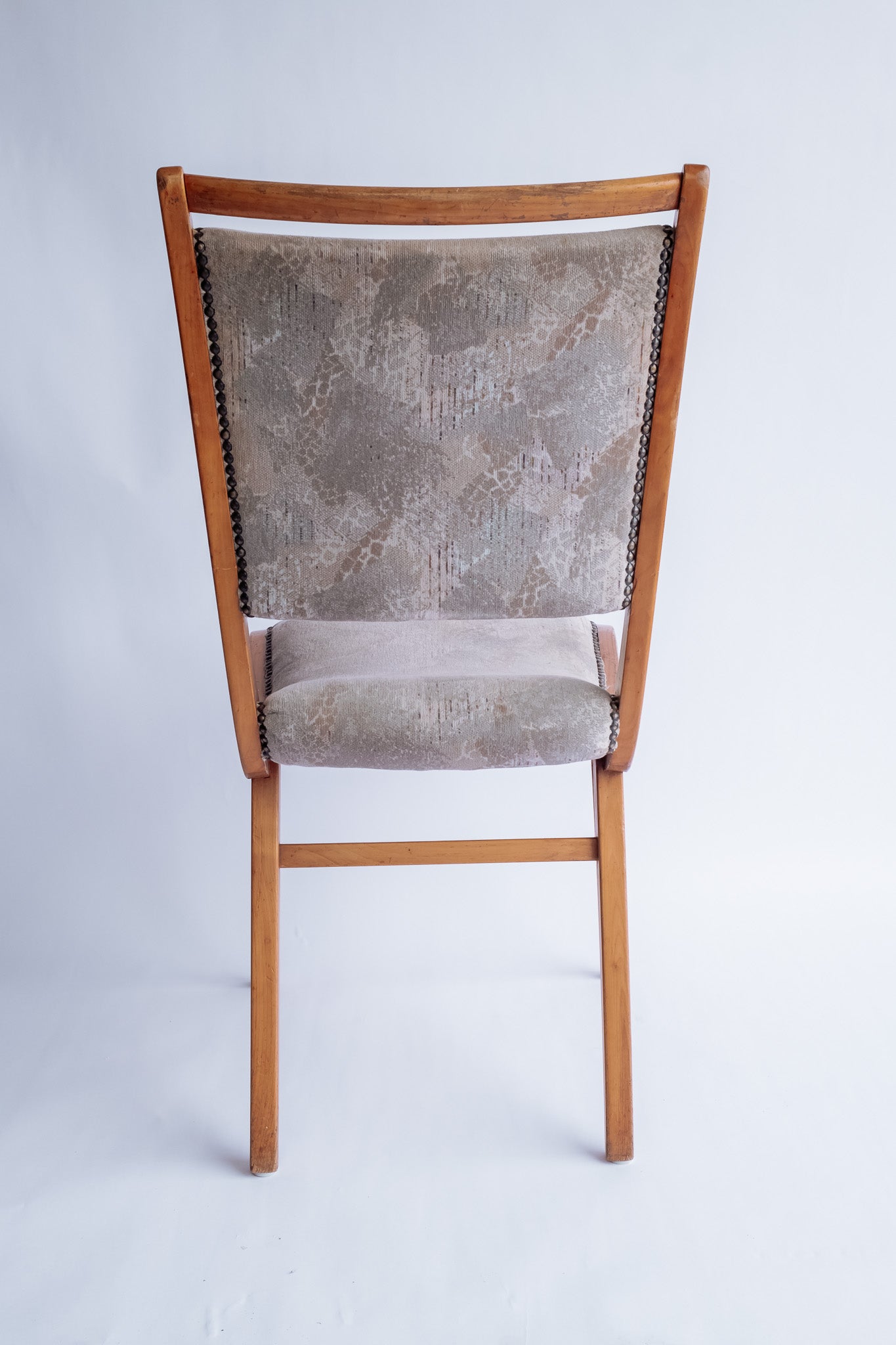 Set van 4 vintage houten eetkamerstoelen