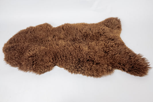 Donkerbruine wollen schapenvacht