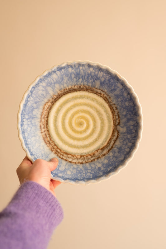 Blue ceramic bowl