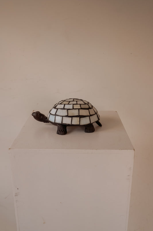 Tiffany schildpad lampje - wit opaalglas