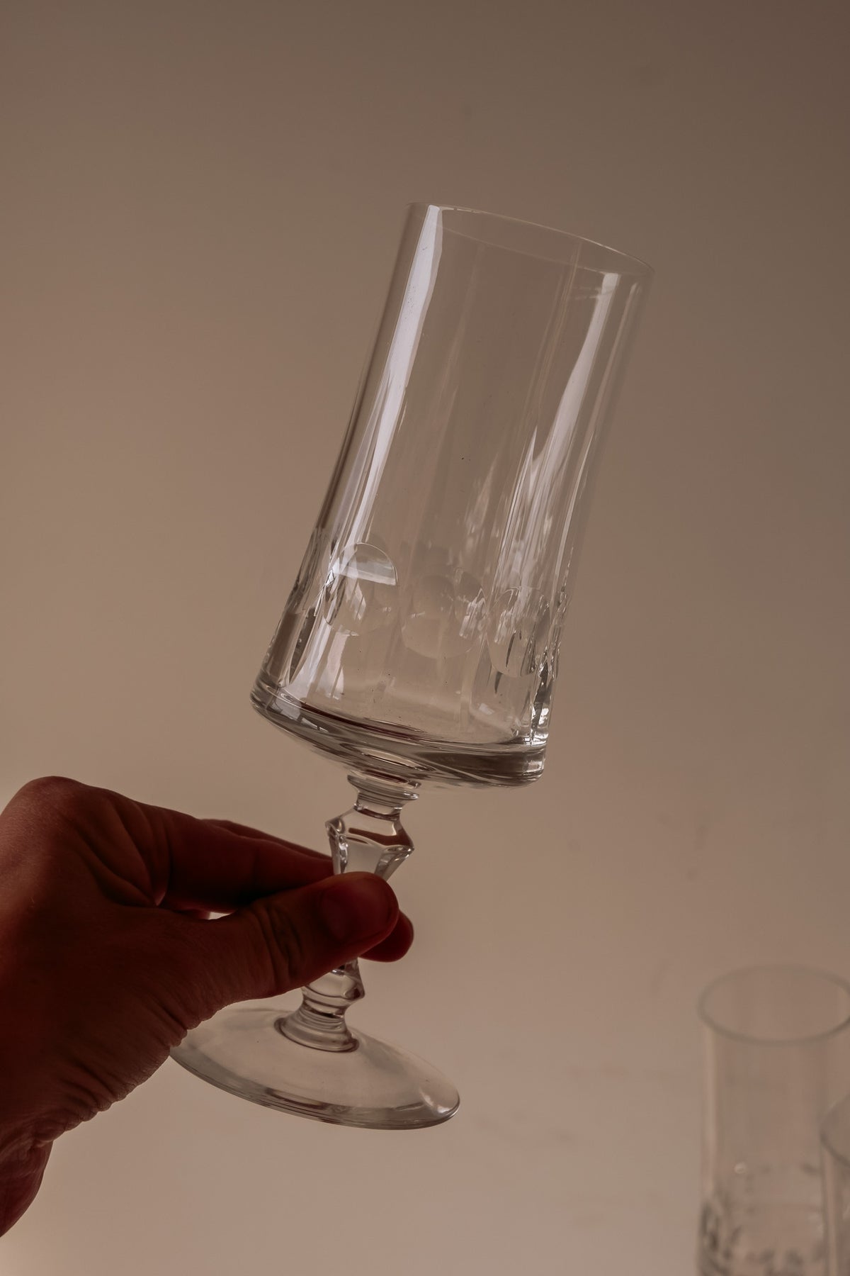Kristallen champagneglazen uit Frankrijk, set van 4