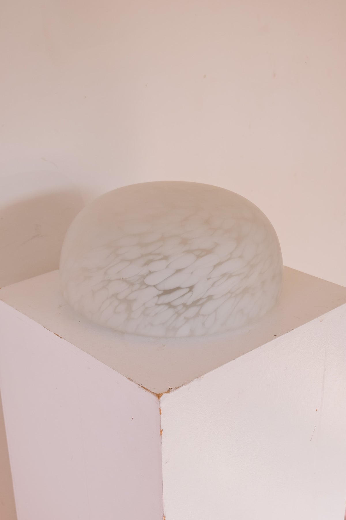Murano glazen plafondlamp van gewolkt glas