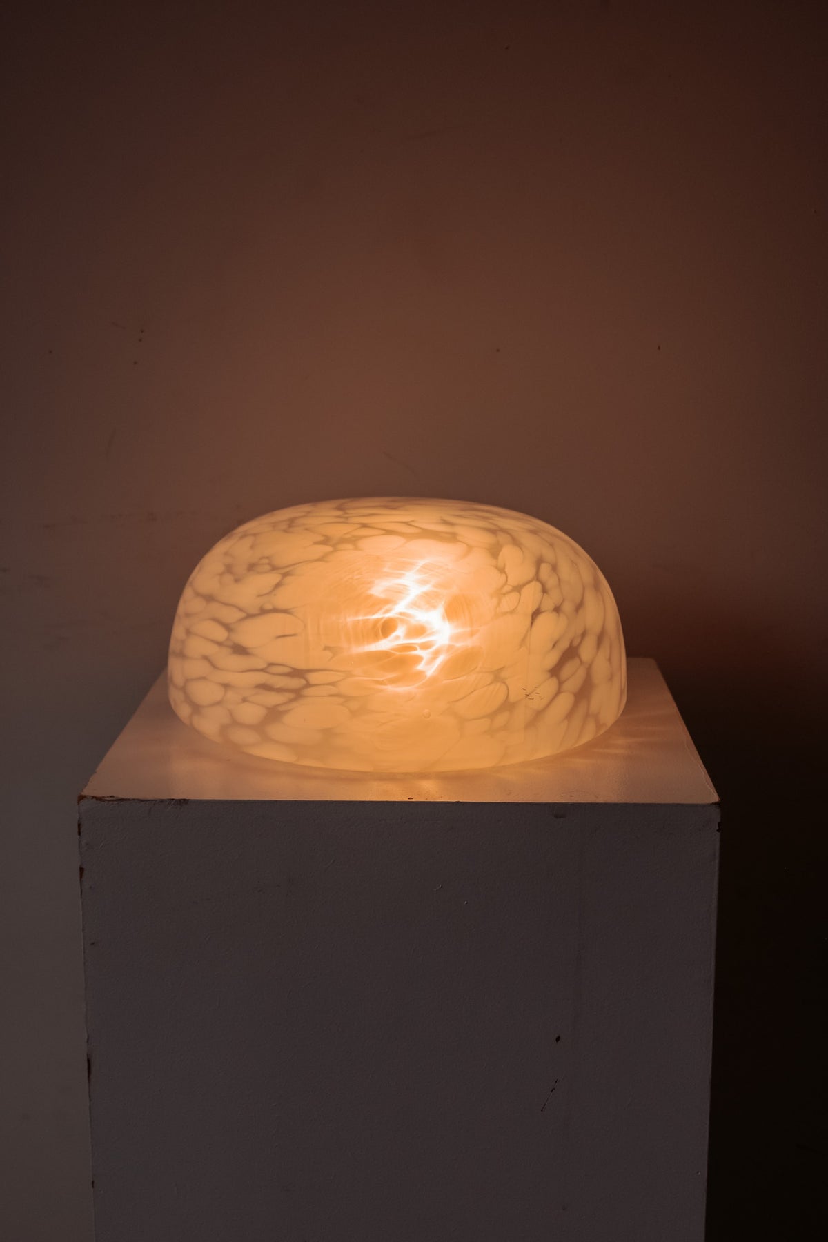 Murano glazen plafondlamp van gewolkt glas
