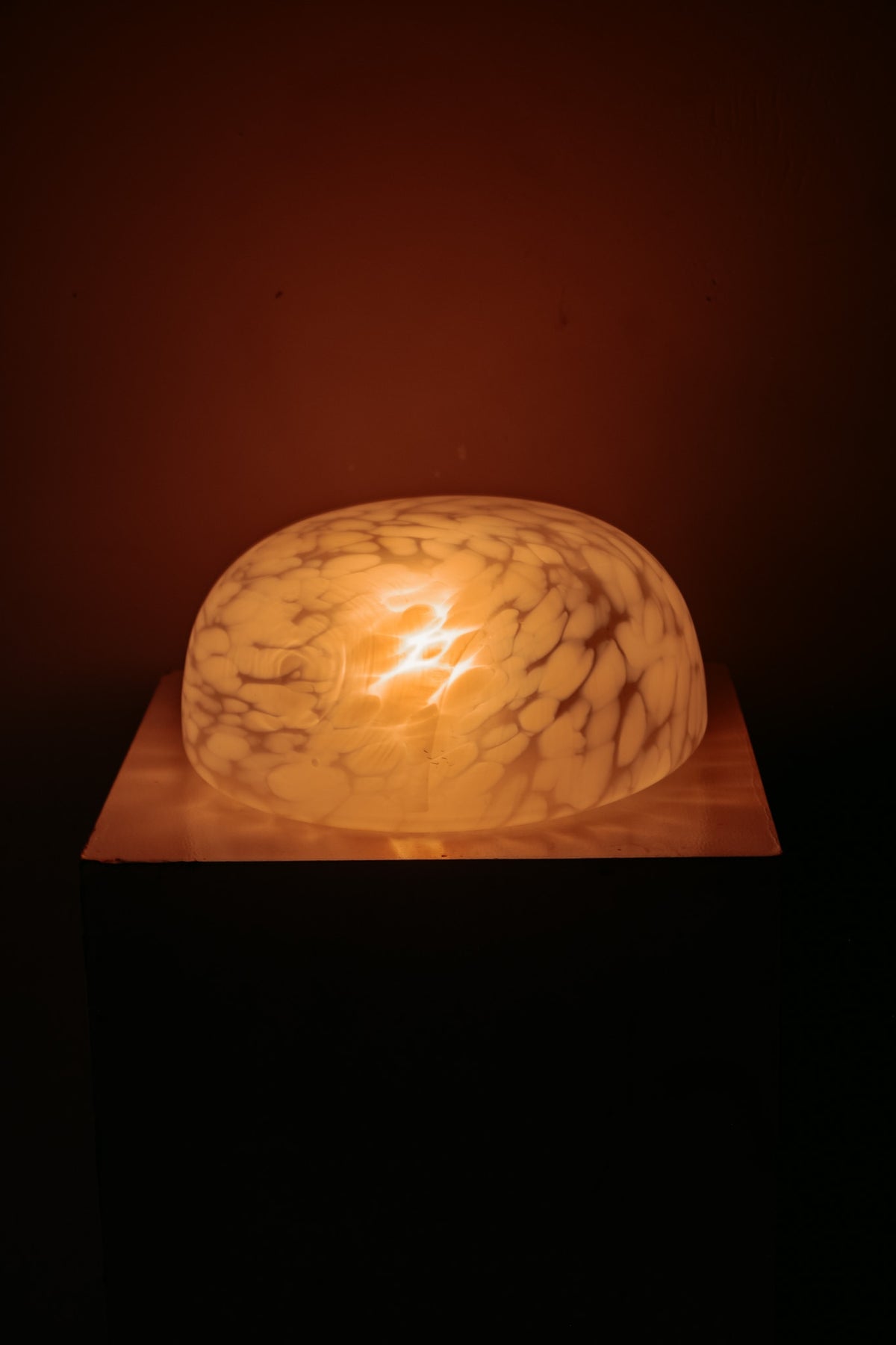 Murano glazen plafondlamp van gewolkt glas