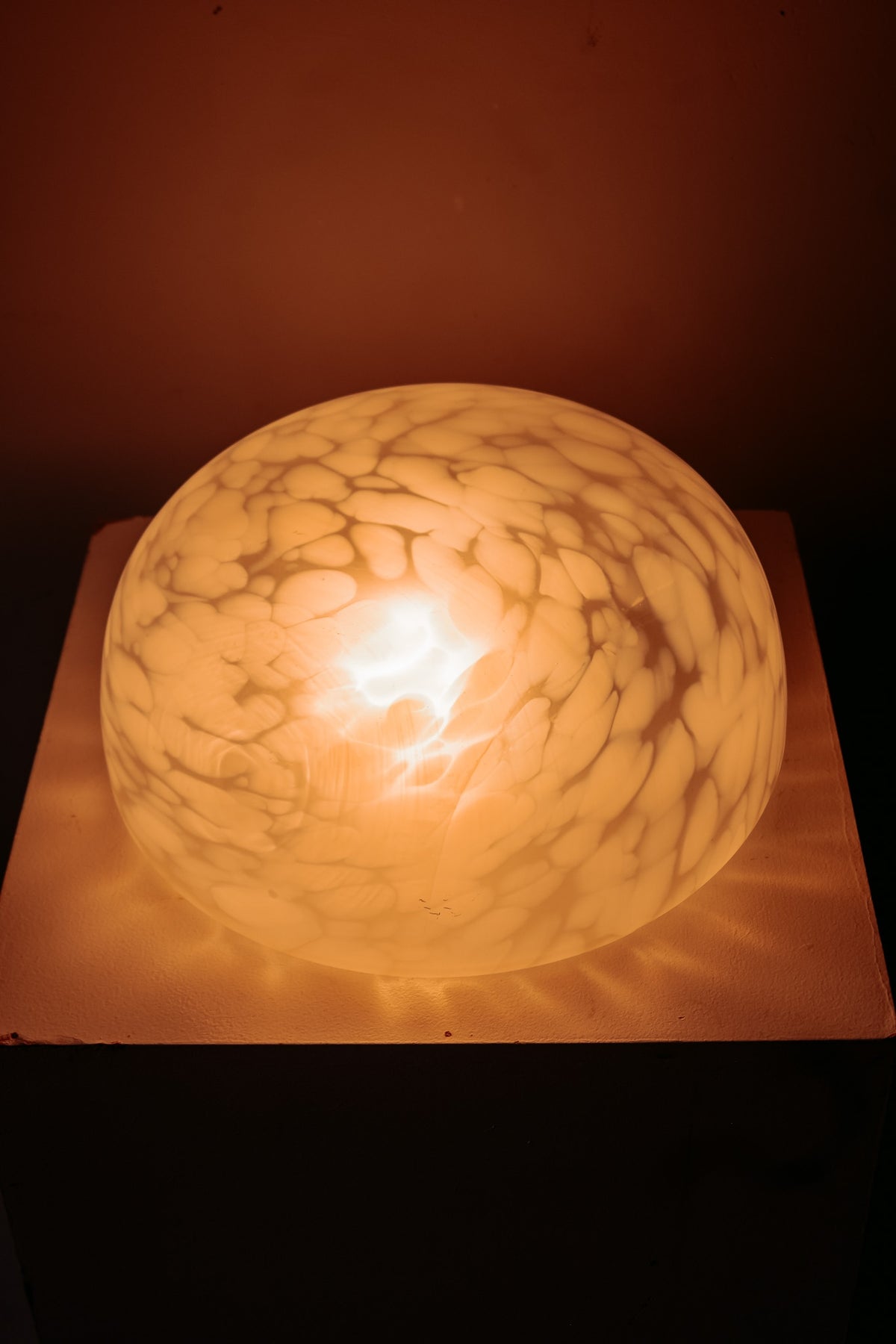 Murano glazen plafondlamp van gewolkt glas