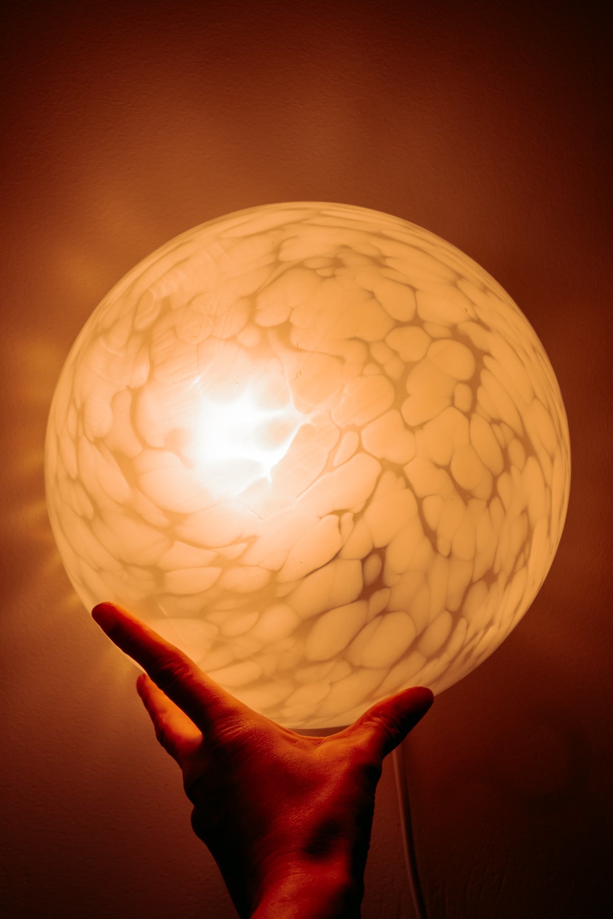 Murano glazen plafondlamp van gewolkt glas