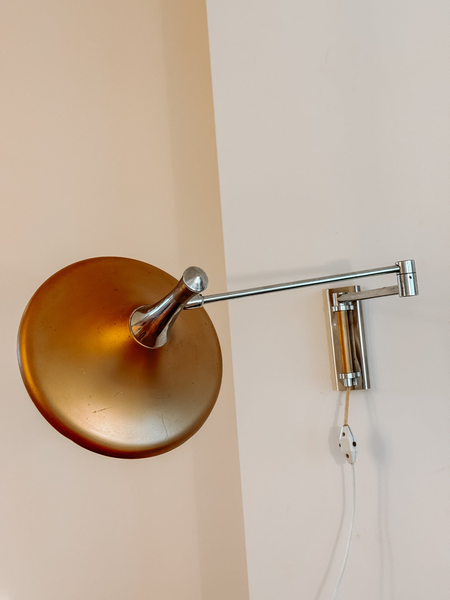 Vintage trompet wandlamp van Louis Kalff voor Philips, jaren 60