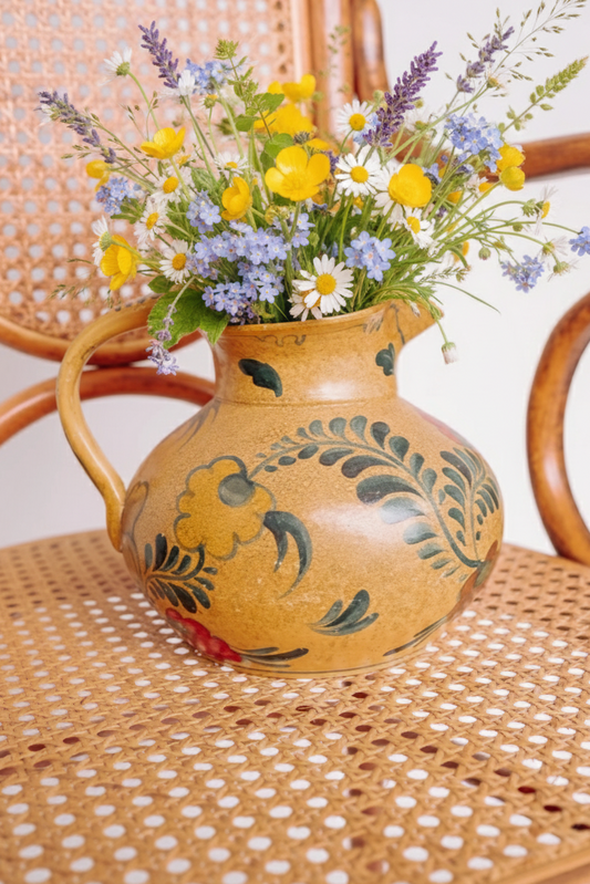 Hand-painted decanter/vase