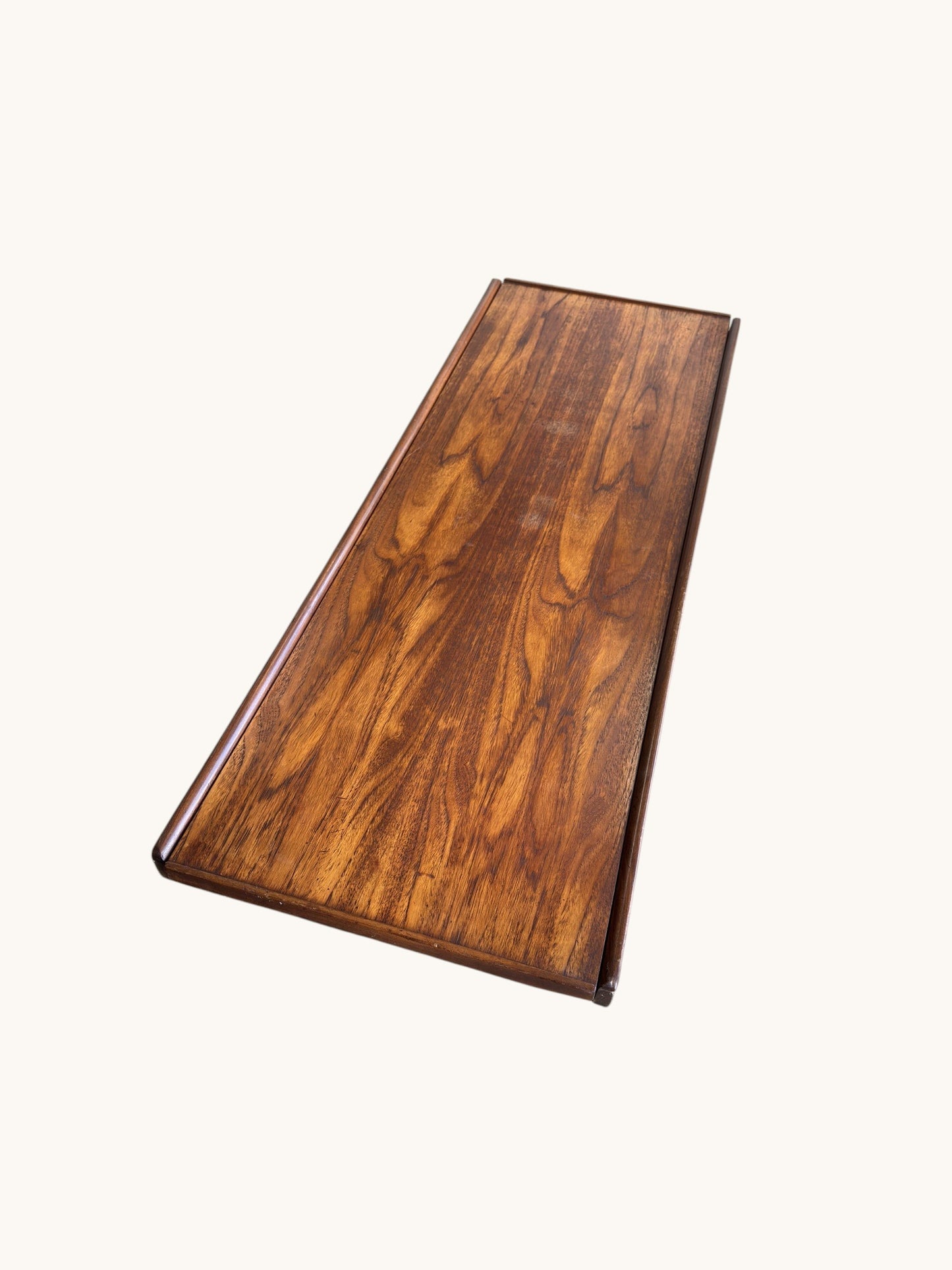 Mid century modern salontafel teakhout met omkeerbaar blad