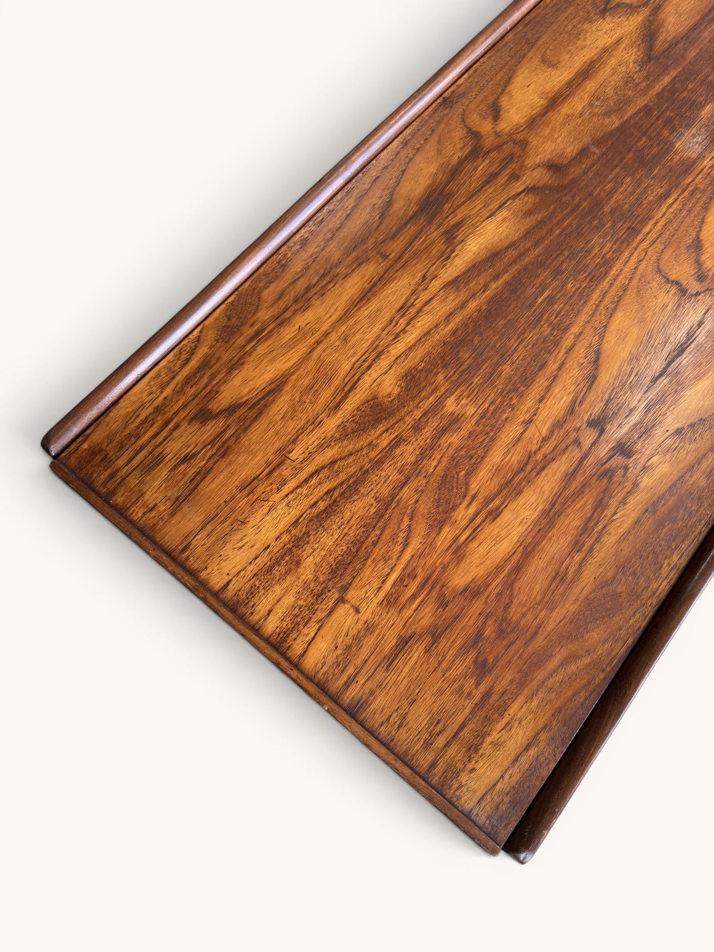 Mid century modern salontafel teakhout met omkeerbaar blad