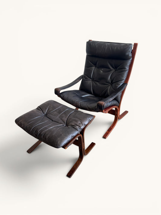 Ingmar Relling voor Westnofa "Siesta" fauteuil met voetenbank