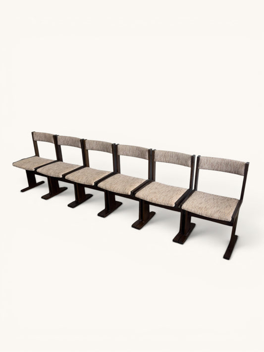 Set van 6 Deense eetkamerstoelen van Poul H. Poulsen voor Gangsø Møbler