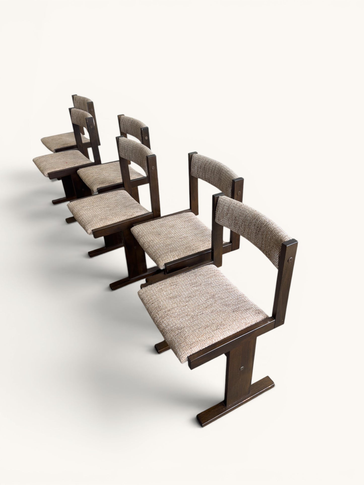 Set van 6 Deense eetkamerstoelen van Poul H. Poulsen voor Gangsø Møbler