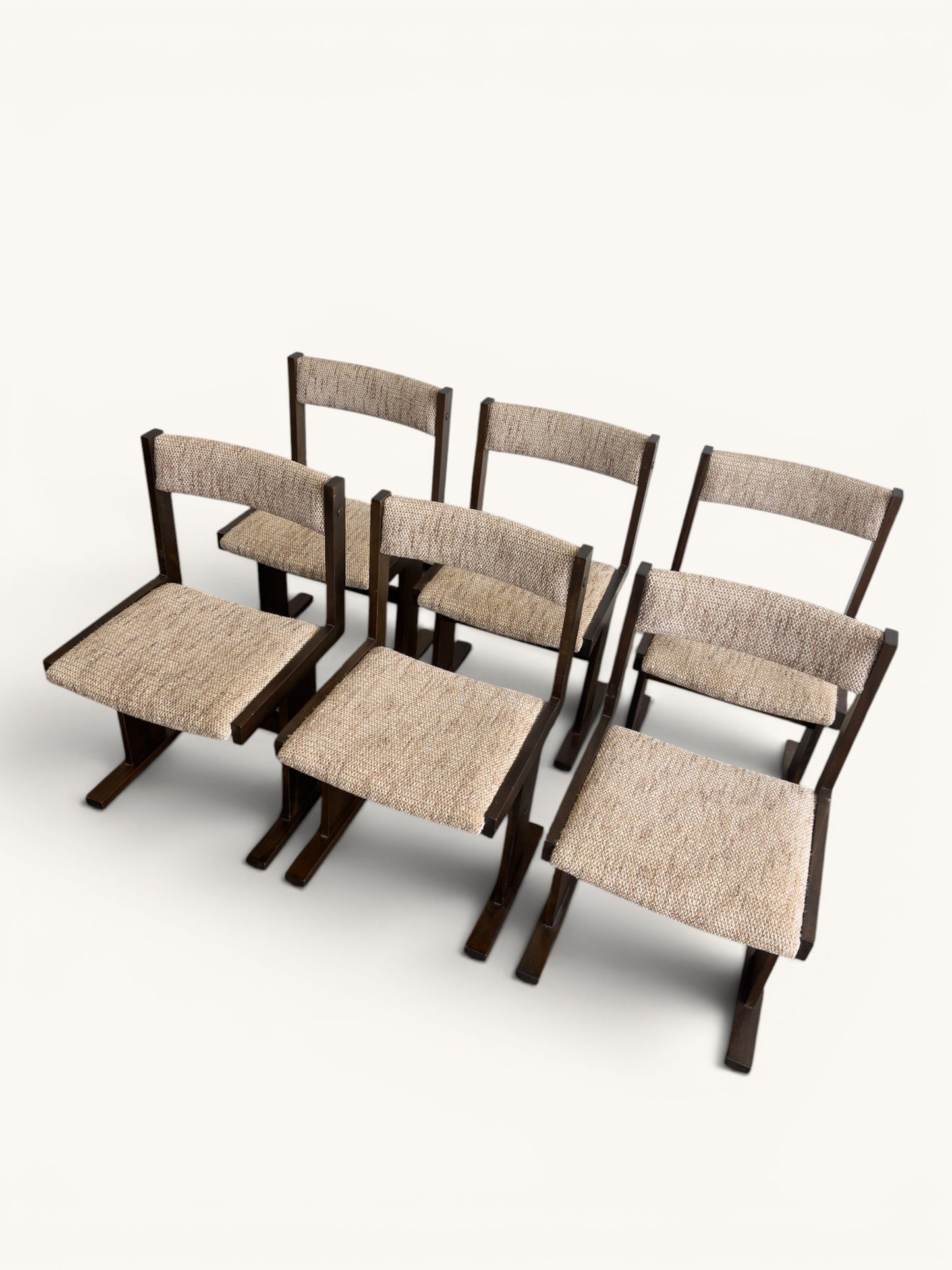 Set van 6 Deense eetkamerstoelen van Poul H. Poulsen voor Gangsø Møbler
