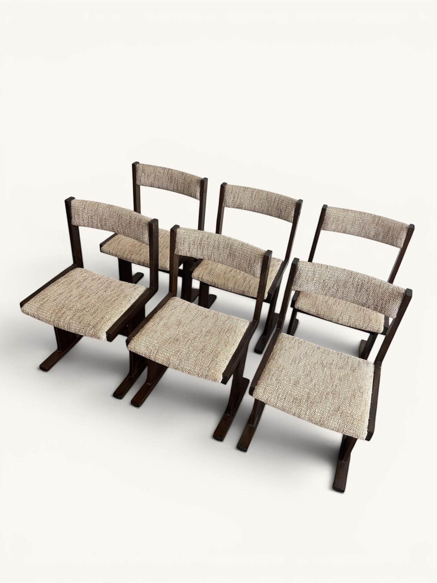Set van 6 Deense eetkamerstoelen van Poul H. Poulsen voor Gangsø Møbler