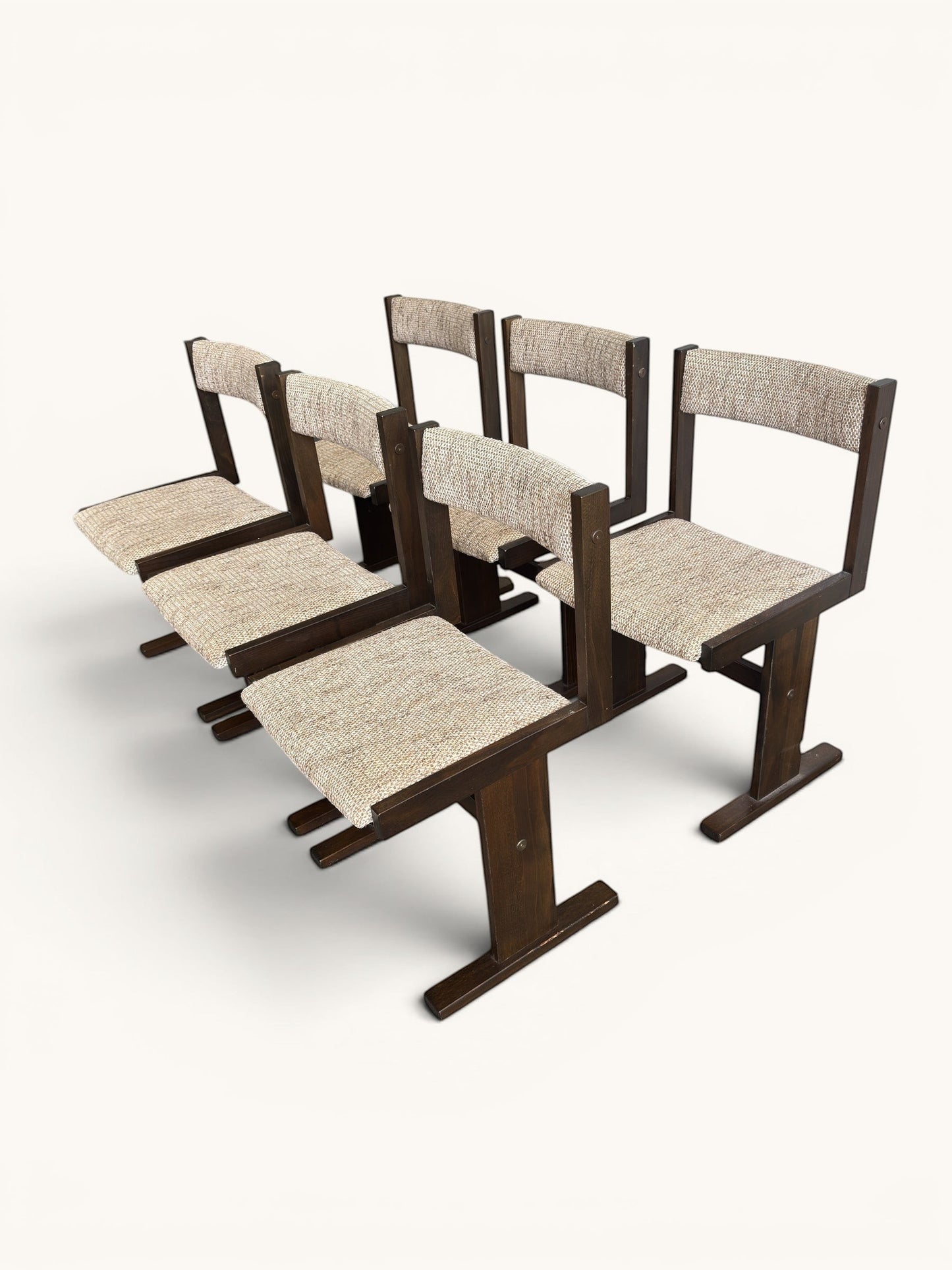 Set van 6 Deense eetkamerstoelen van Poul H. Poulsen voor Gangsø Møbler