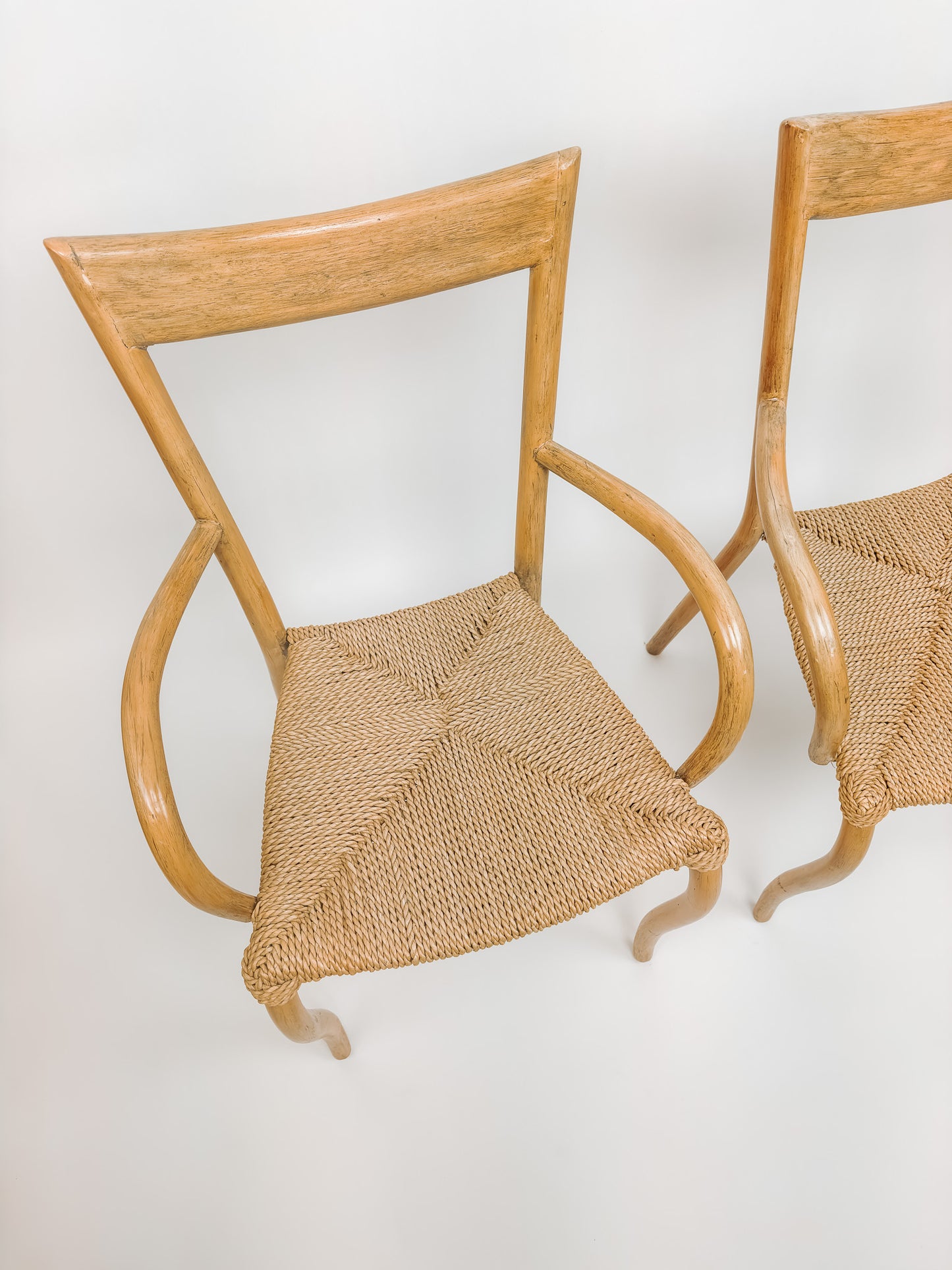 2x Val Padilla Manila eetkamerstoelen, Jasper Conran '70