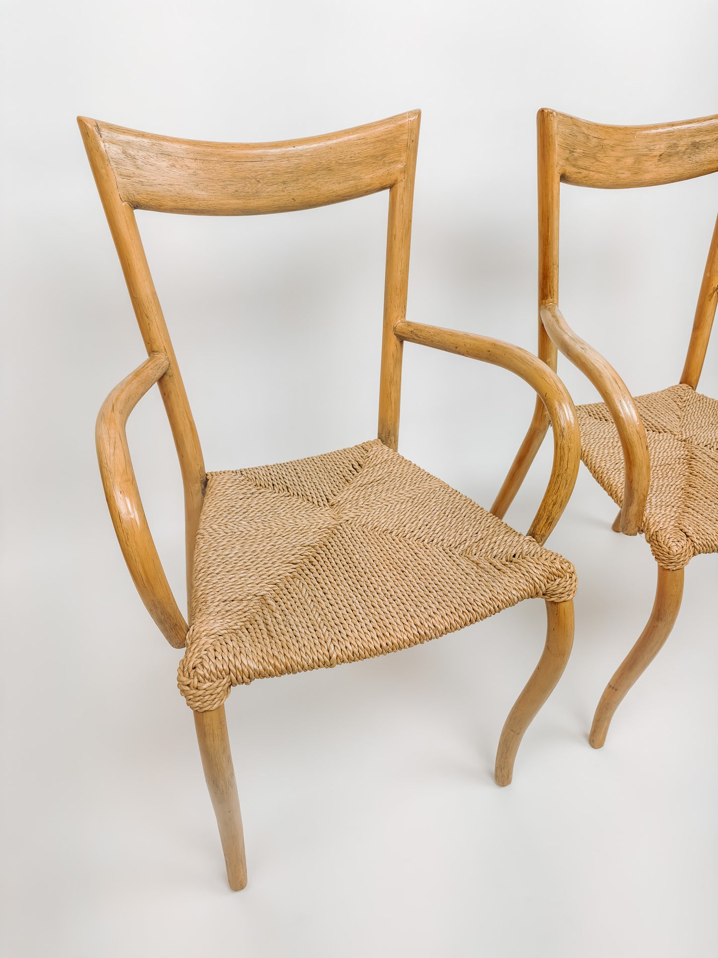 2x Val Padilla Manila eetkamerstoelen, Jasper Conran '70