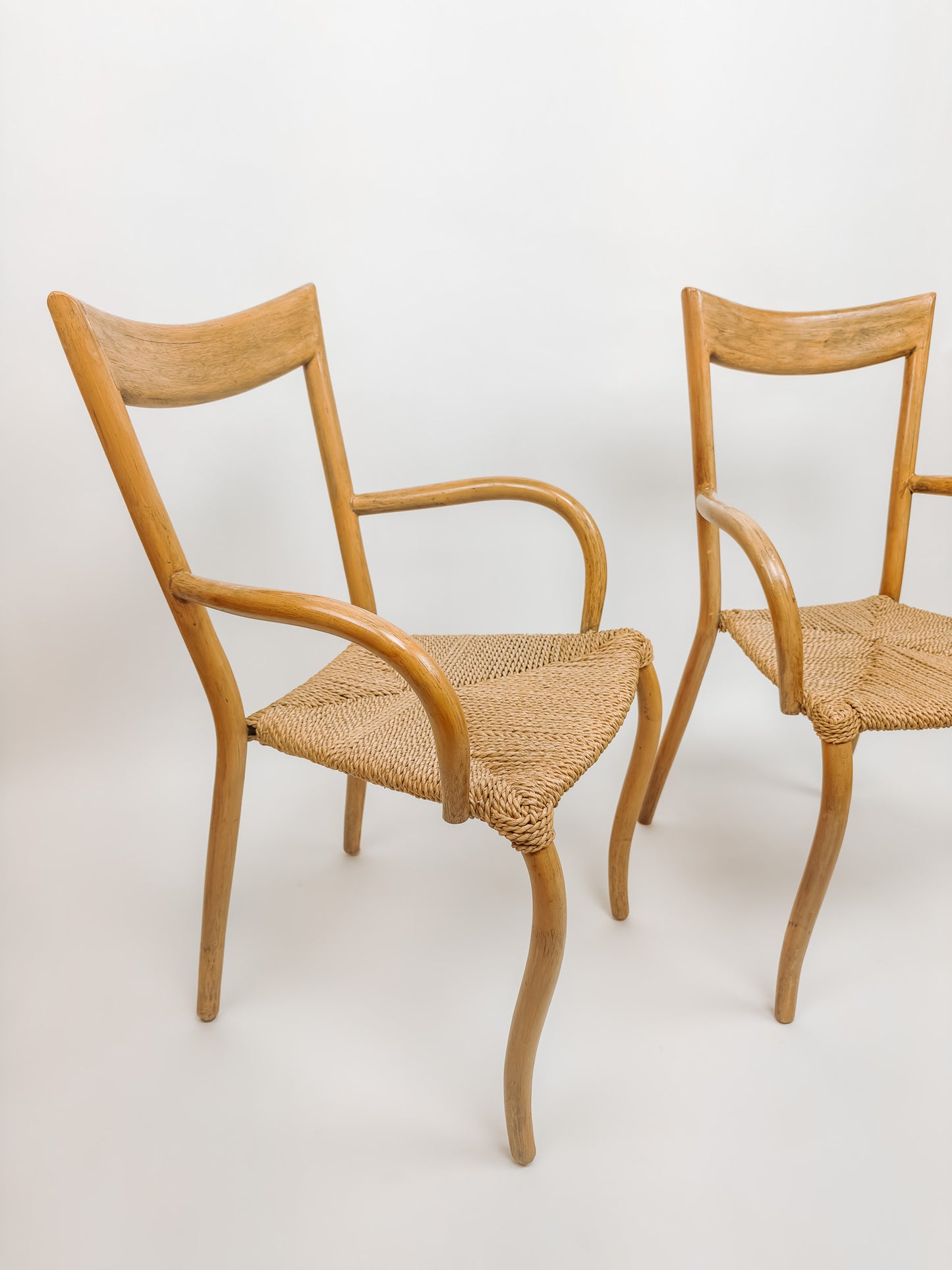 2x Val Padilla Manila eetkamerstoelen, Jasper Conran '70