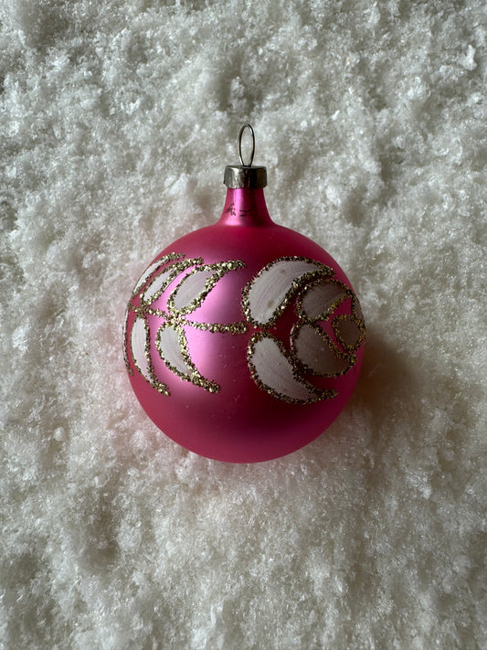 Matte pink Christmas bauble