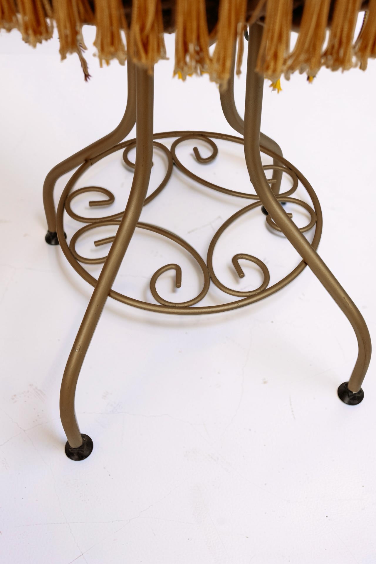 Vintage messing vanity kaptafel met krukje