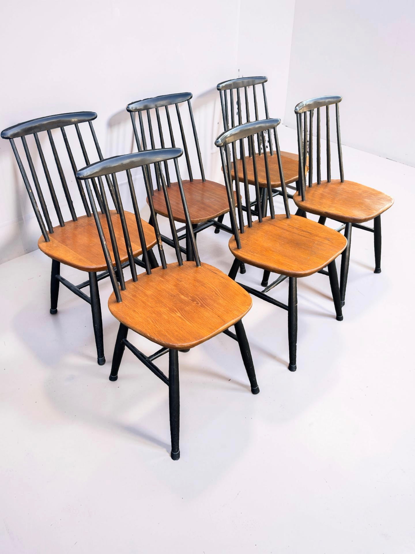 Vintage Fanett stoelen door Ilmari Tapiovaara, 1960s, set van 6